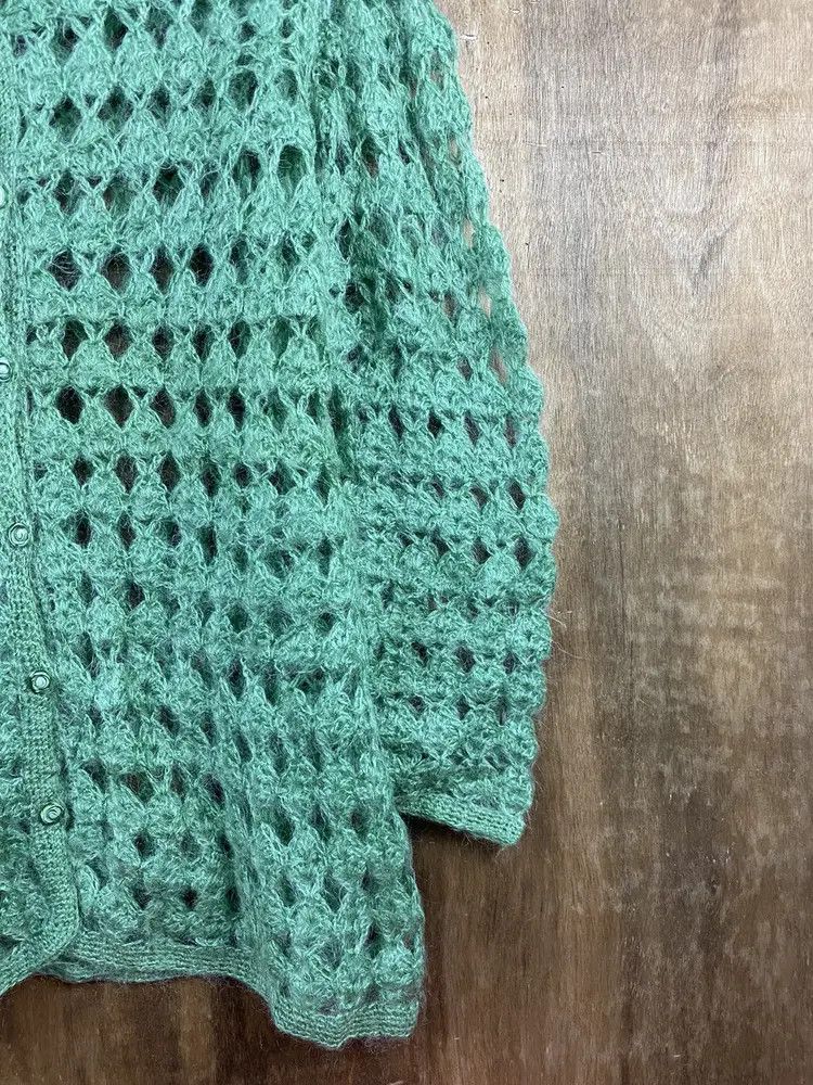 Vintage DL Japan Homespun green crochet Knitwear #Z025 Size US XL / EU 56 / 4 - 5 Thumbnail