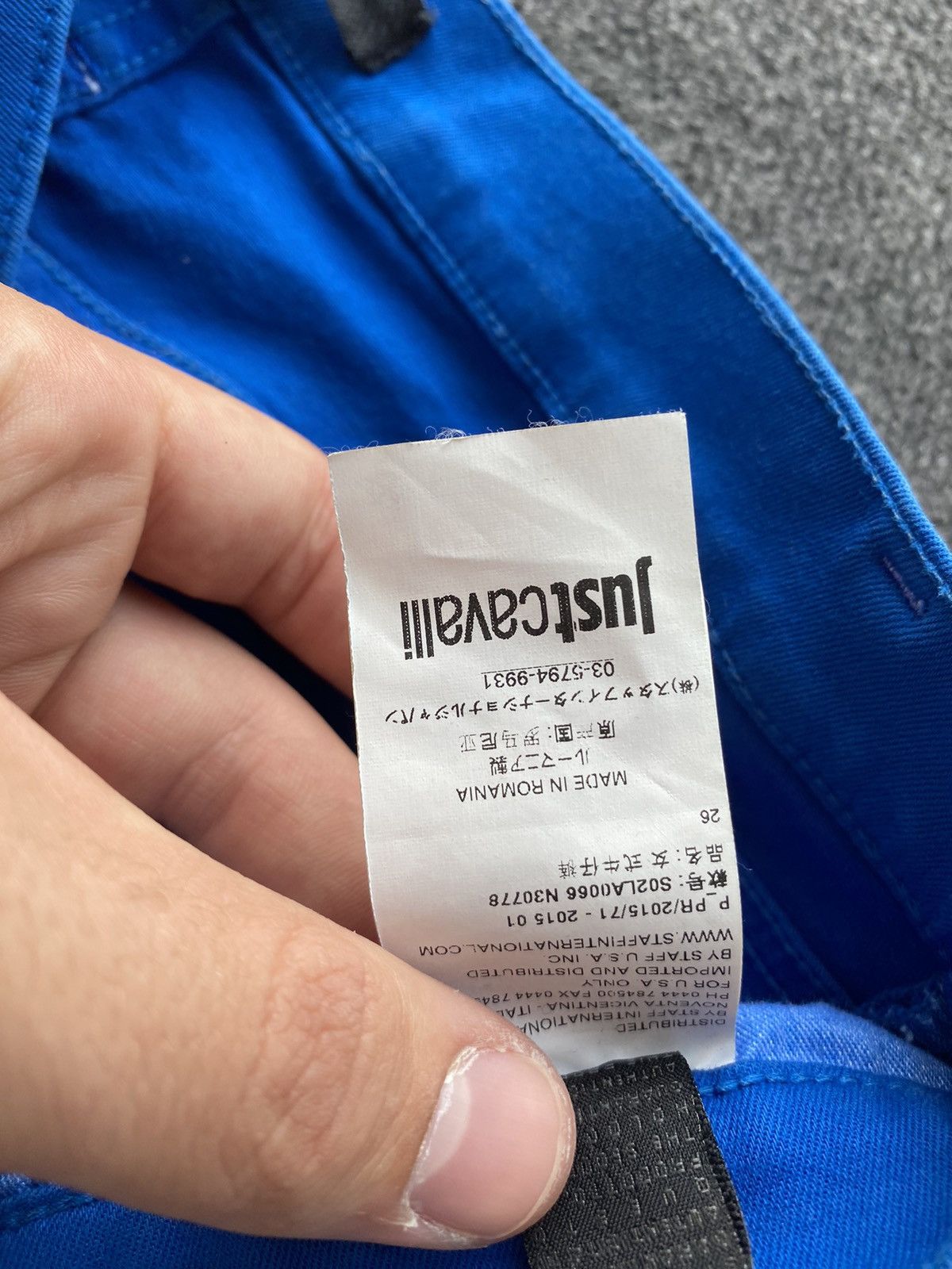Just Cavalli 🔥Designer Luxury Just Cavalli Blue Moto Pants Women 26 size Size 26" / US 2 / IT 38 - 7 Thumbnail