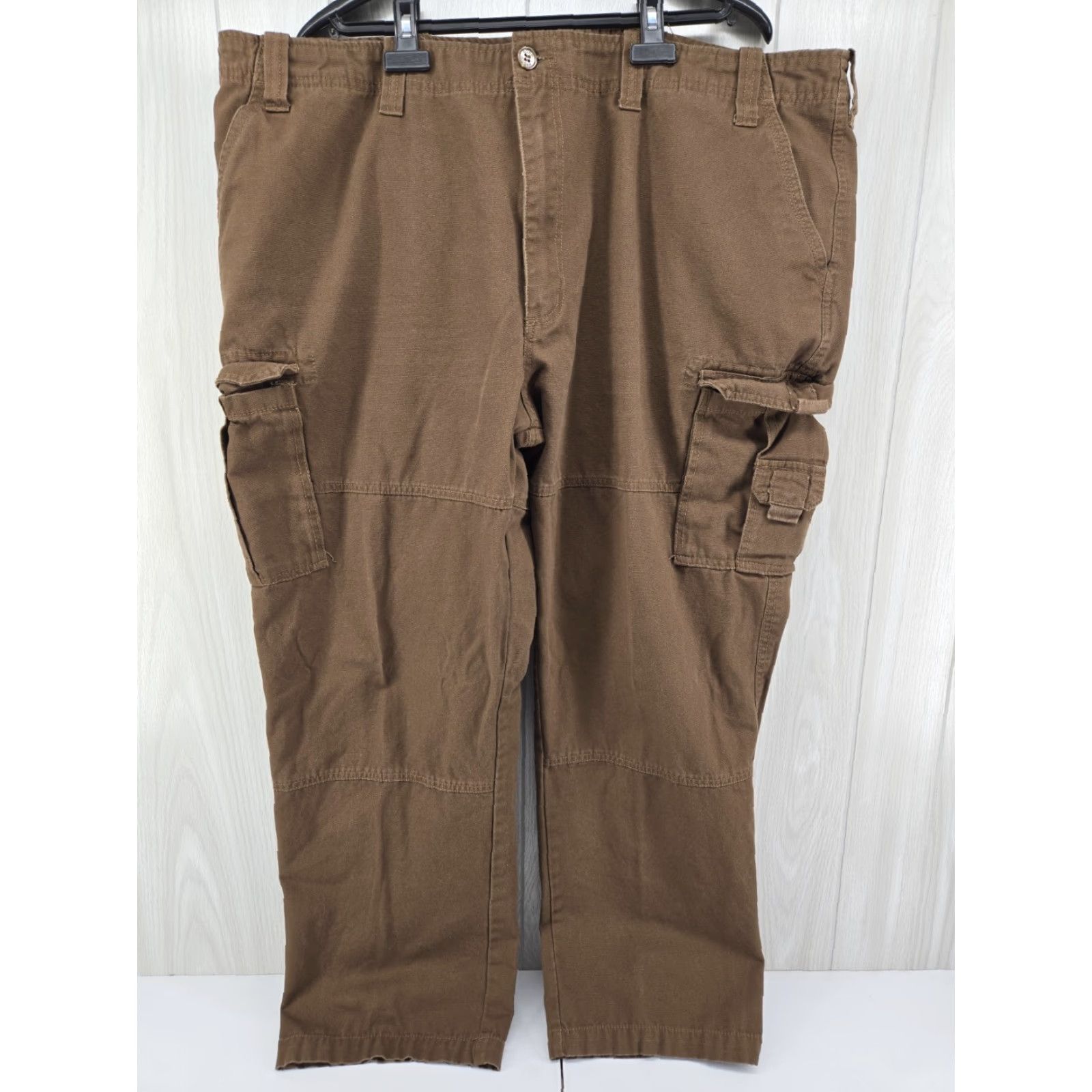 Vintage Guide Gear Cargo Pants Men's 46x30 Brown Cargo Pants Regular Flat Front Cotton Canvas 46 Men Brown 90s? Size US 30 / EU 46 - 2 Thumbnail