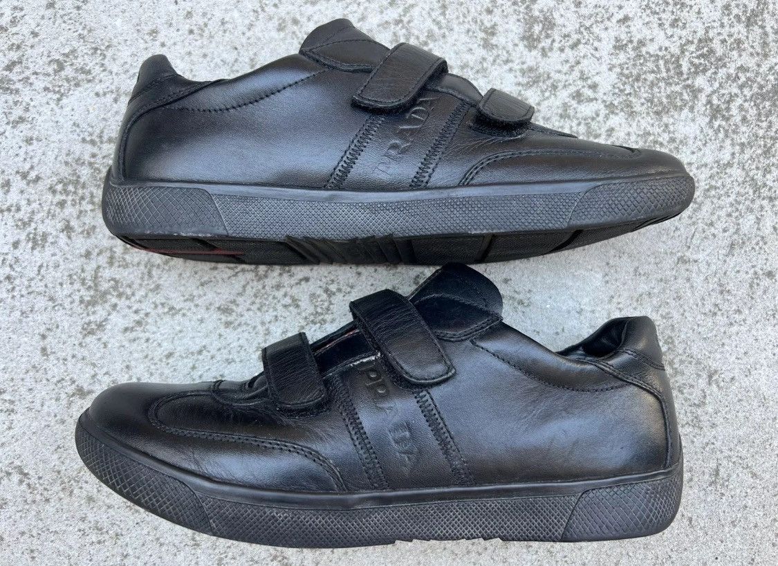 Prada Authentic💫Prada💫2 Strap Leather Sneaker (4P 1317) Size US 8 / EU 41 - 9 Thumbnail
