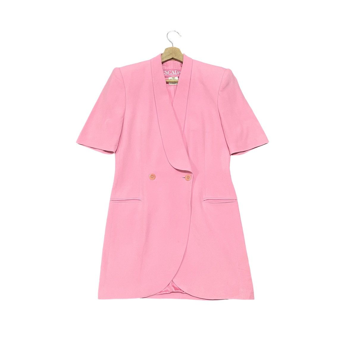 Escada Vintage 90s Escada Margaretha Ley Double Breasted Silk Dress Size XXS / US 00 / IT 34 - 2 Thumbnail