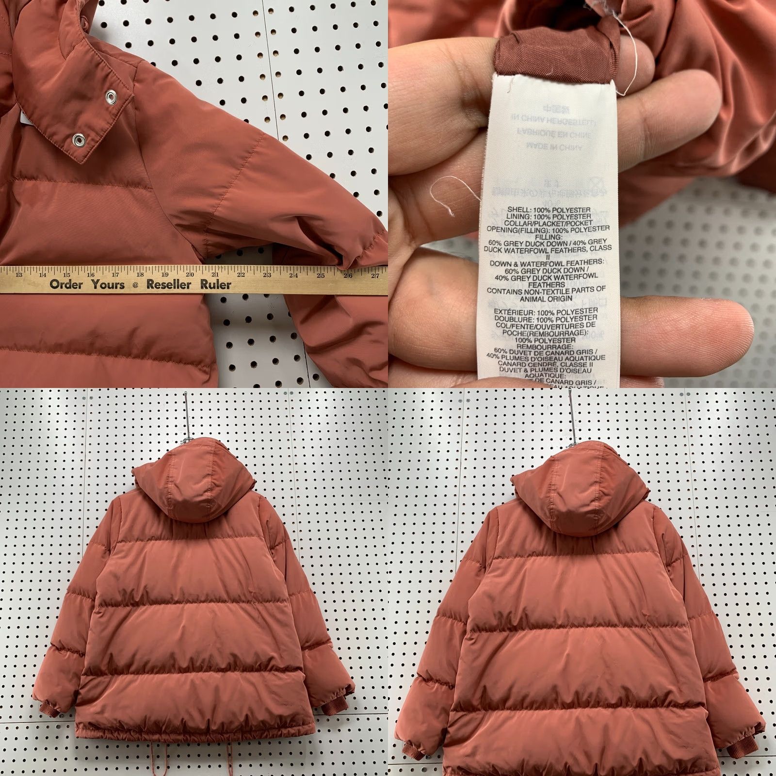 Madewell Madewell Down Puffer Jacket Womens Hooded Heavyweight Peach Pink XS Size XS / US 0-2 / IT 36-38 - 9 Thumbnail