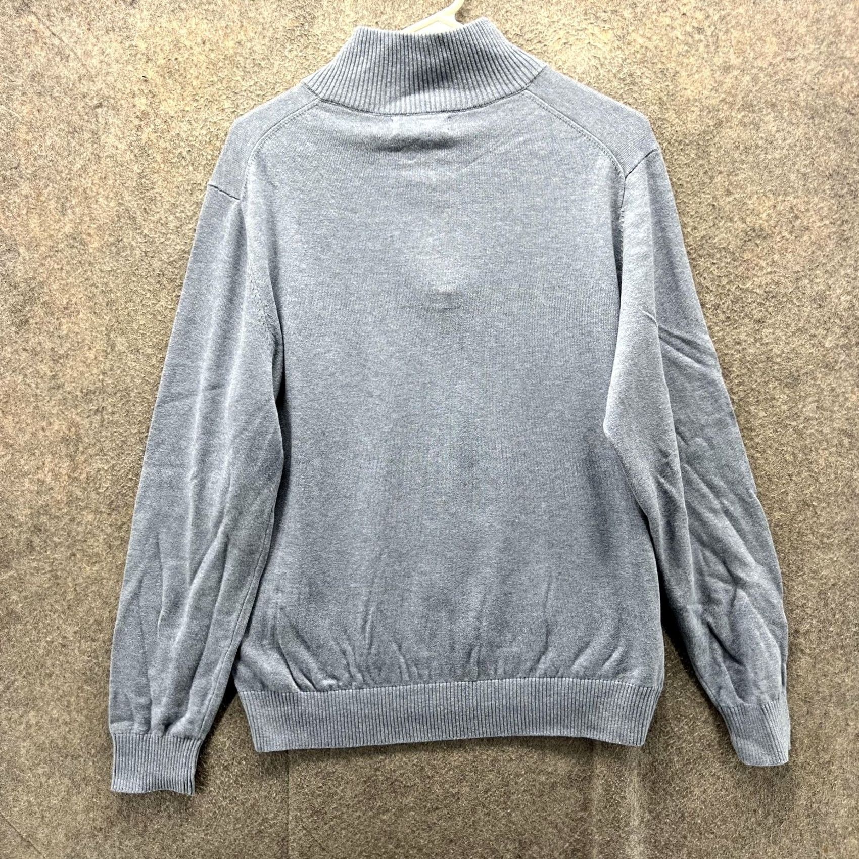 Nautica Nautica Sail Logo Sweater Mens Medium Gray Quarter Zip Mock Neck Pullover Size US M / EU 48-50 / 2 - 2 Thumbnail