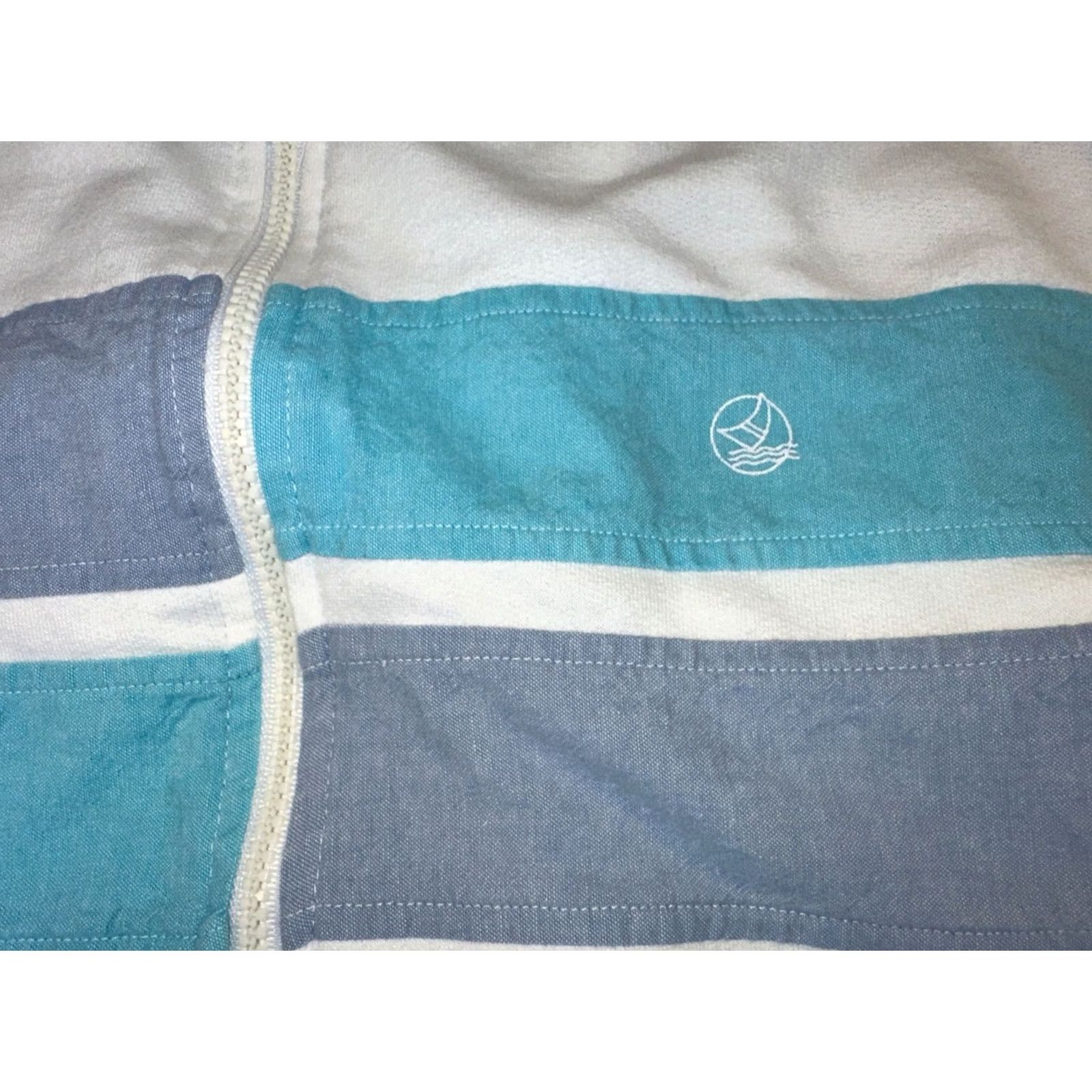 Vintage VINTAGE 1980s short sleeve full zip beach gear M Size US 31 - 3 Thumbnail