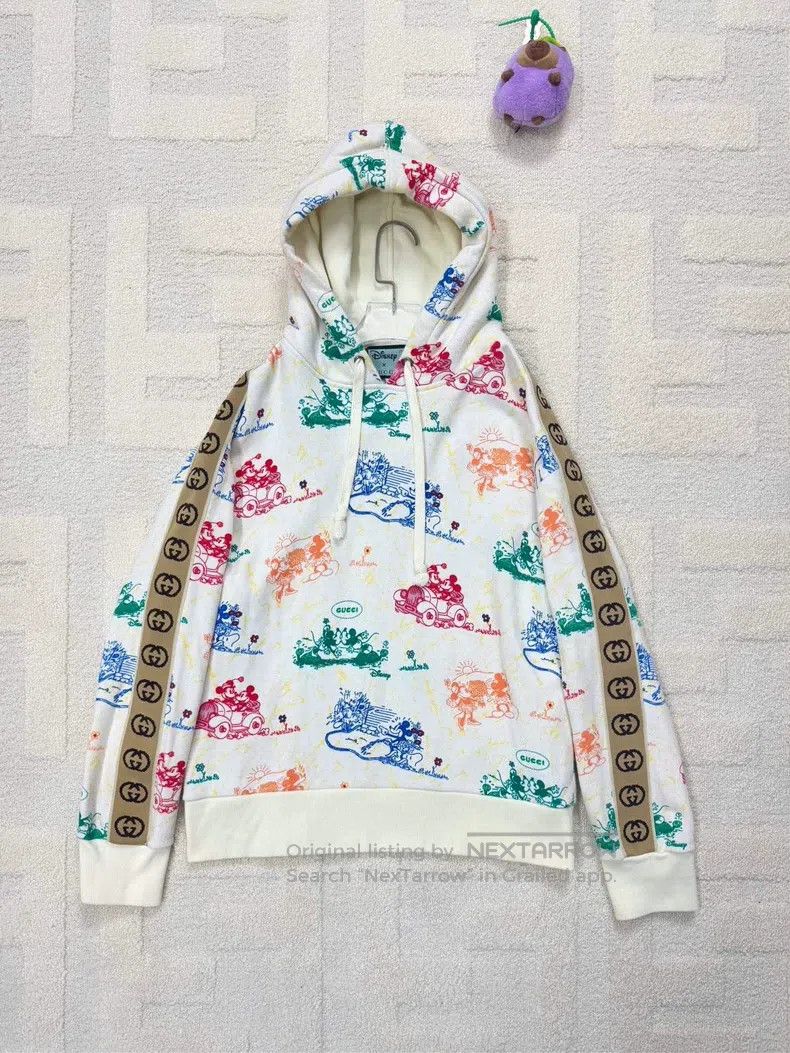 Gucci Gucci Co-branded white Mickey Mouse printed hooded sweatsh Size US S / EU 44-46 / 1 - 1 Thumbnail