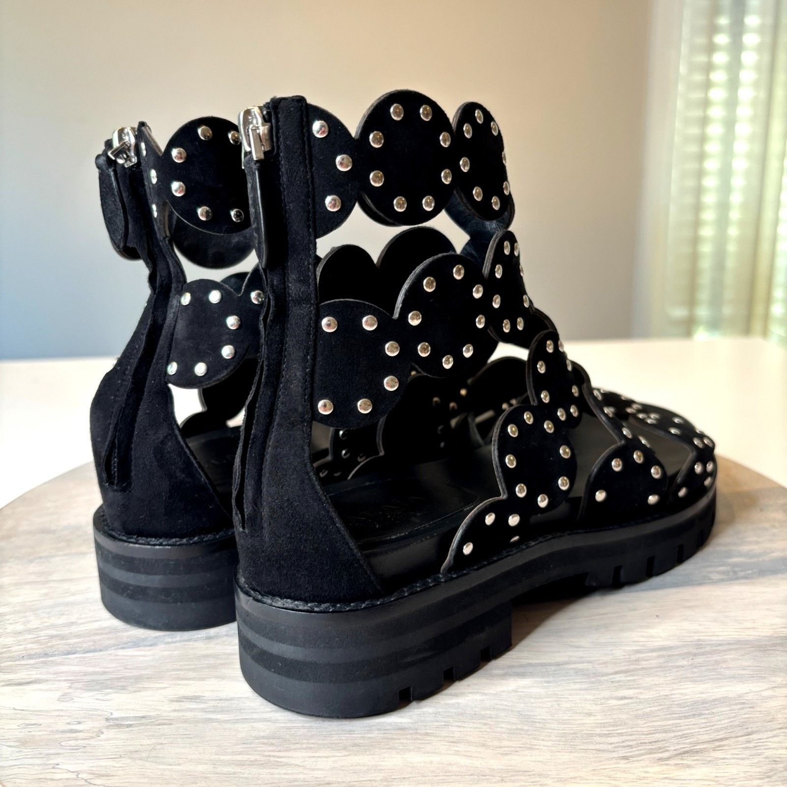 Alaia Alaia Black Suede Studded Gladiator Sandals EU 38 US Size 8 Size US 8 / IT 38 - 7 Thumbnail