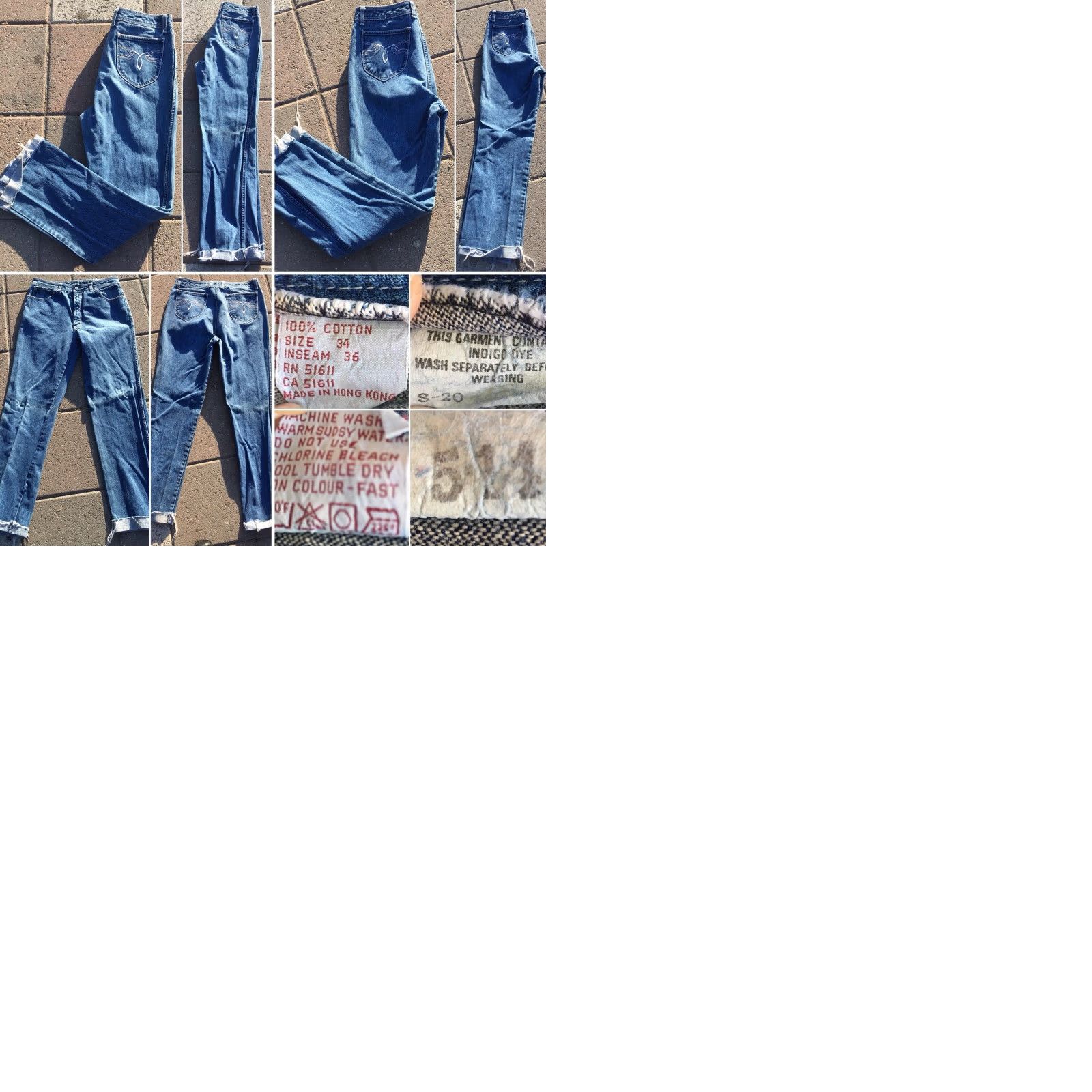 Vintage VINTAGE Sergio Valente Jeans 34 36 Measure 31.5 in X 31 - 32 1970s 1980s Denim Blue 31.5 31 32 Zipper fly Mens Womens (adjusted) Size US 30 / EU 46 - 9 Thumbnail