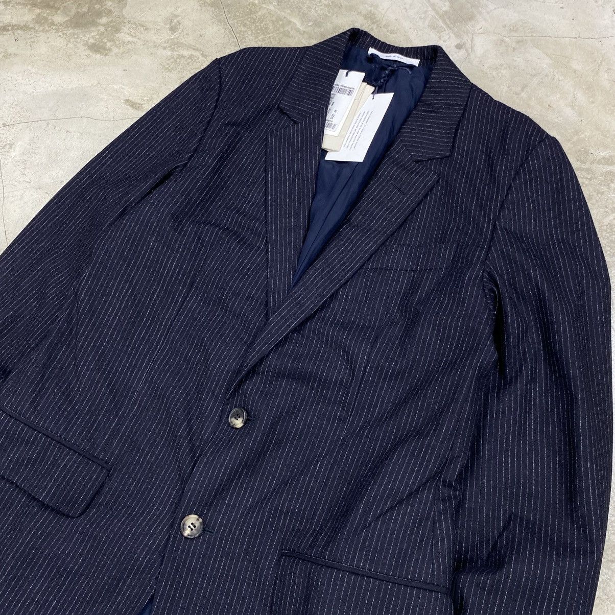 Gabriela Hearst Irving Pinstriped Wool Blazer Size 48R - 2 Thumbnail