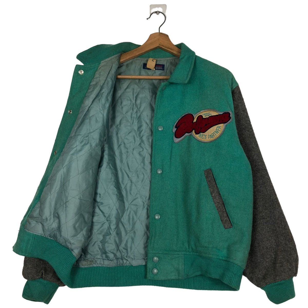 Japanese Brand 🔥VINTAGE VARSITY BOMBER JACKET CROCODILE SPORTS BIG LOGO Size US M / EU 48-50 / 2 - 11 Thumbnail