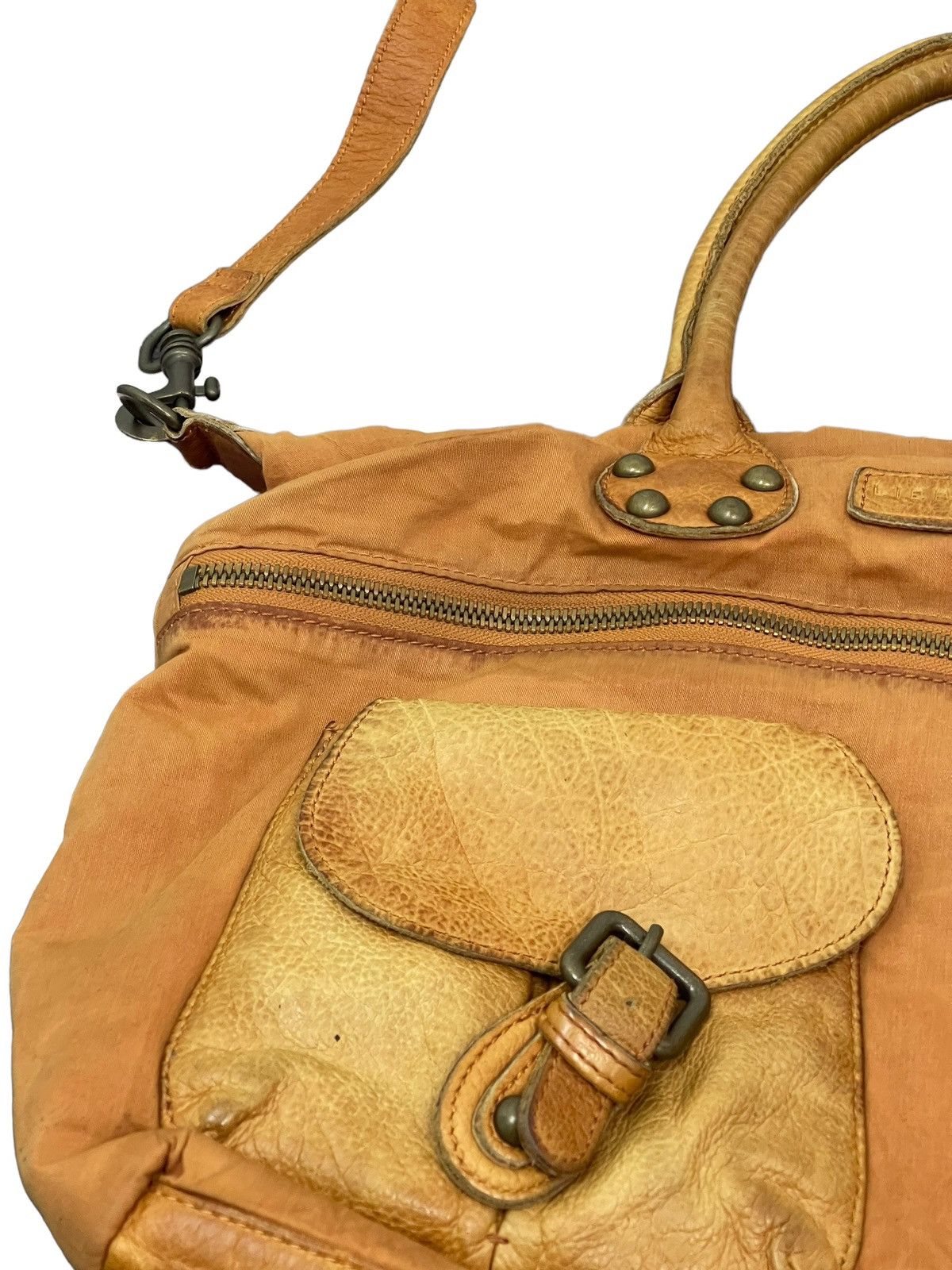 Genuine Leather Leather Cotton Patina Vtg Liebeskind Berlin Tote Bag 3🟩 Size ONE SIZE - 10 Thumbnail