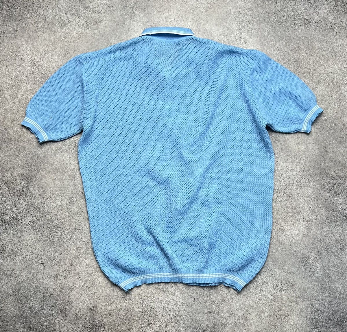 Japanese Brand × Vintage Vintage Japanese knit mesh retro polo shirt Size US L / EU 52-54 / 3 - 5 Thumbnail