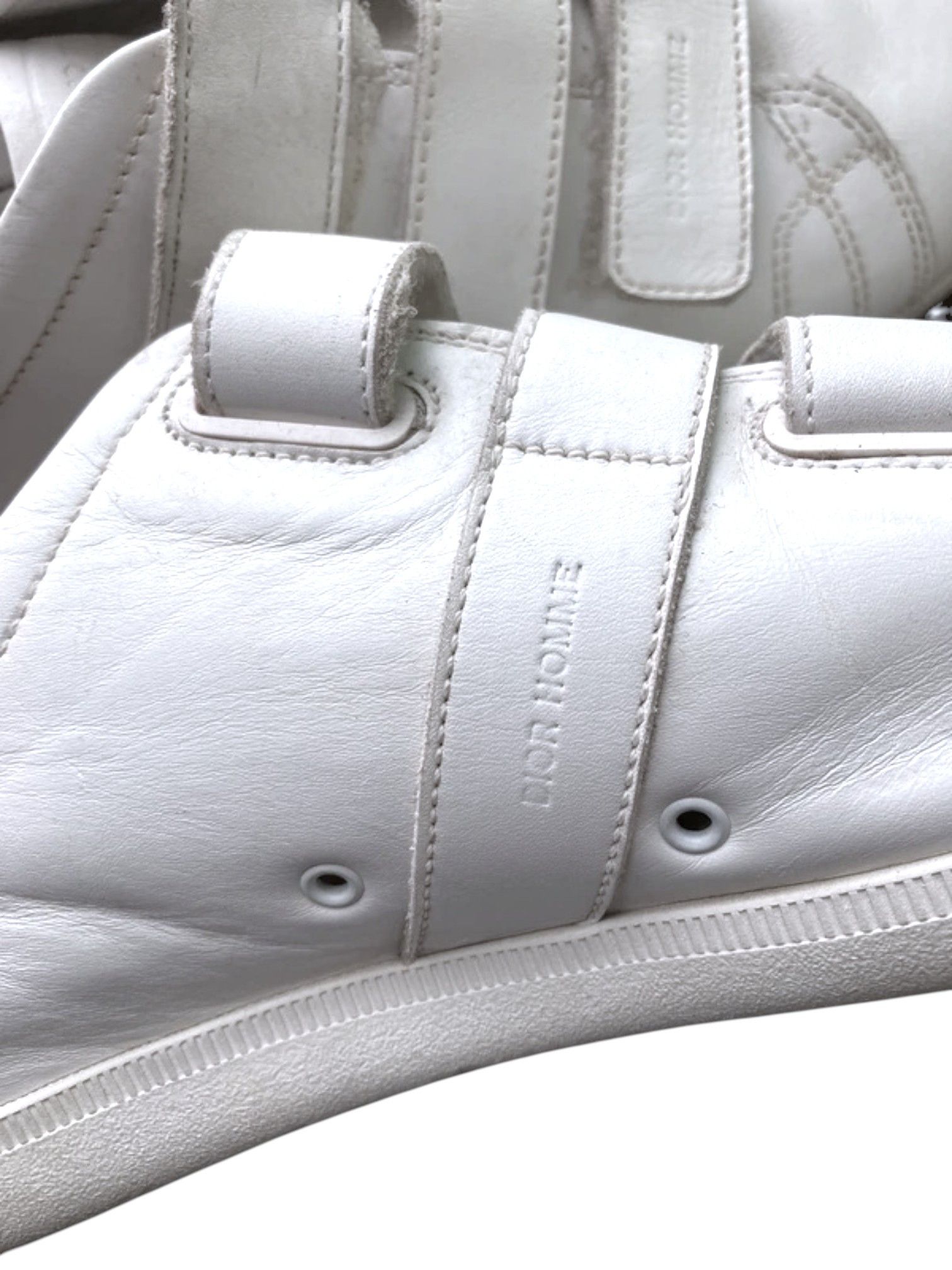 Dior 2007 Dior Homme White Velcro Strap Sneakers by Hedi Slimane Size US 8 / EU 41 - 7 Thumbnail