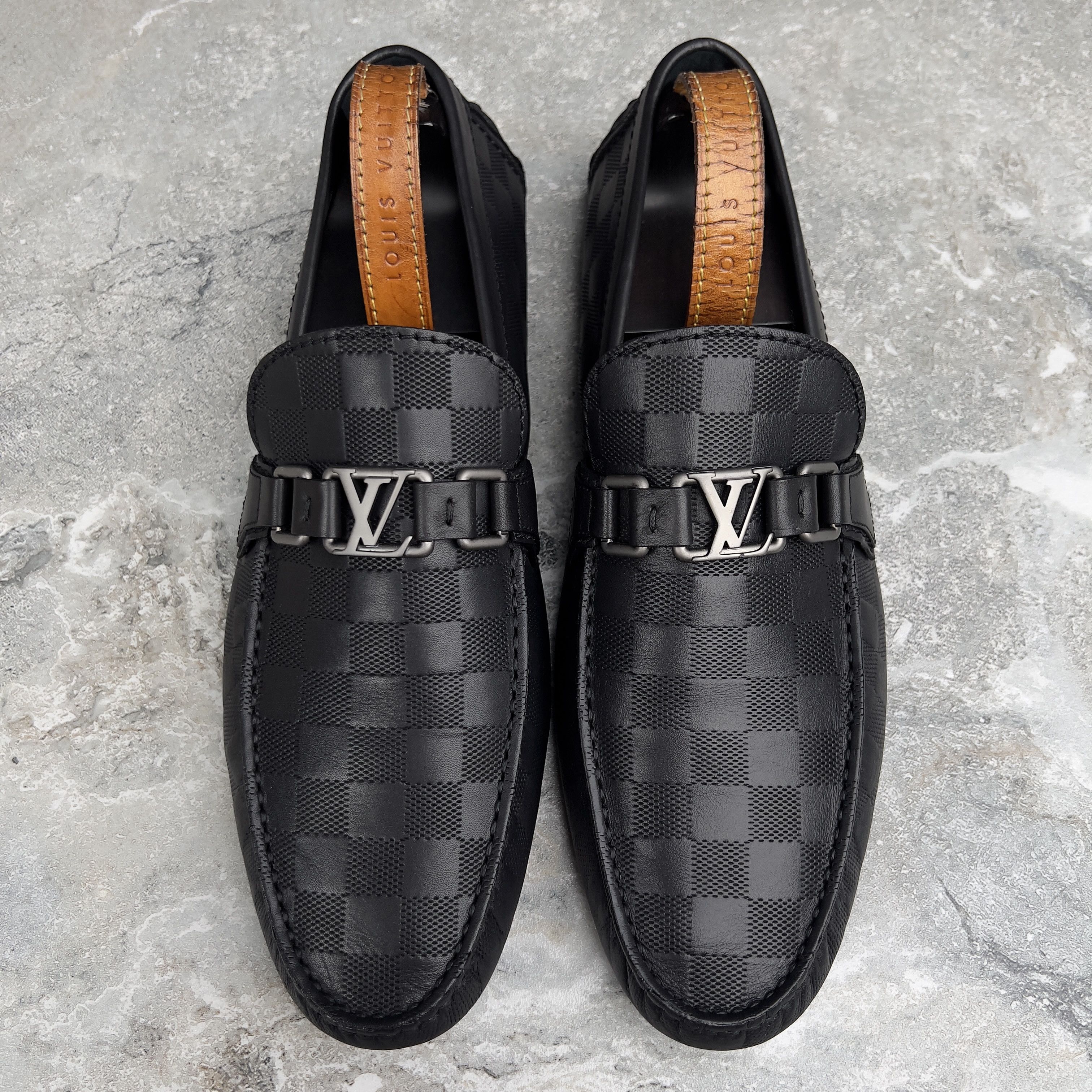 Louis Vuitton Hockenheim Damier Driving Moccasins Leather