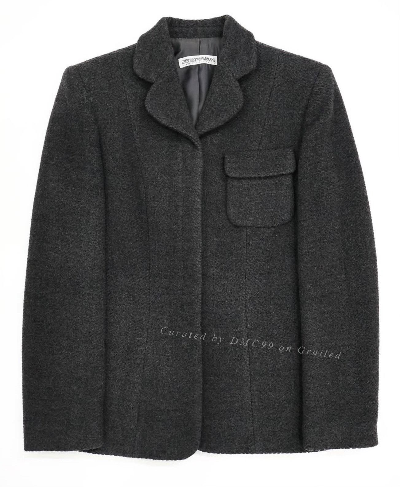 Vintage Vintage Armani 1990s Virgin Wool Jacket Size US M / EU 48-50 / 2 - 1 Thumbnail