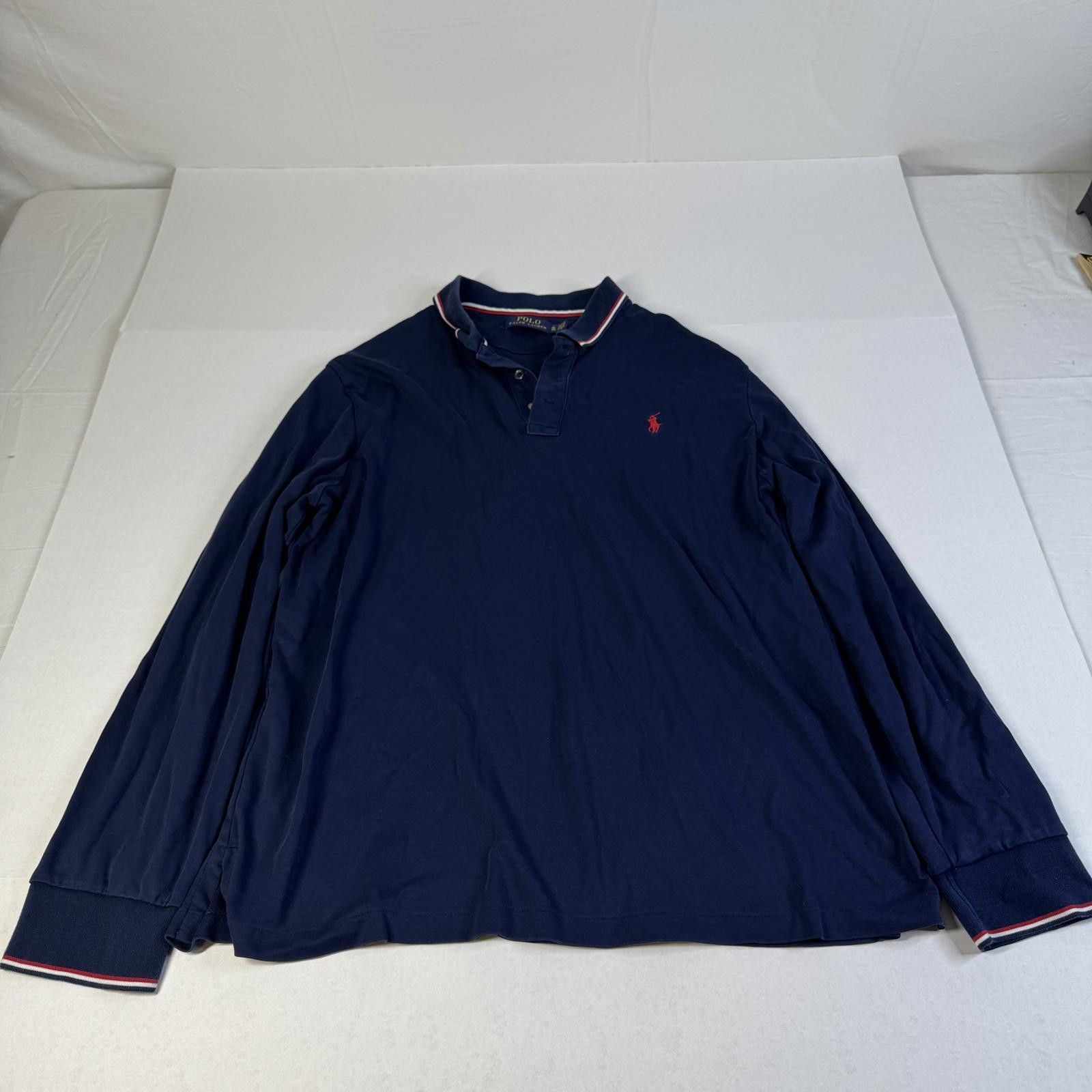 Polo Ralph Lauren Vintage Men's Navy Polo Ralph Lauren Sweater Blue Tag XL Size US XL / EU 56 / 4 - 1 Thumbnail