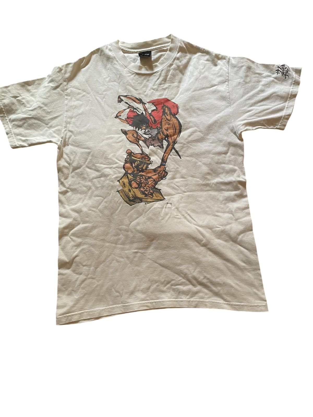 希少 00s old stussy samurai champloo tシャツ Anime × Japanese Brand × Vintage Vintage Rare Stussy X Samurai