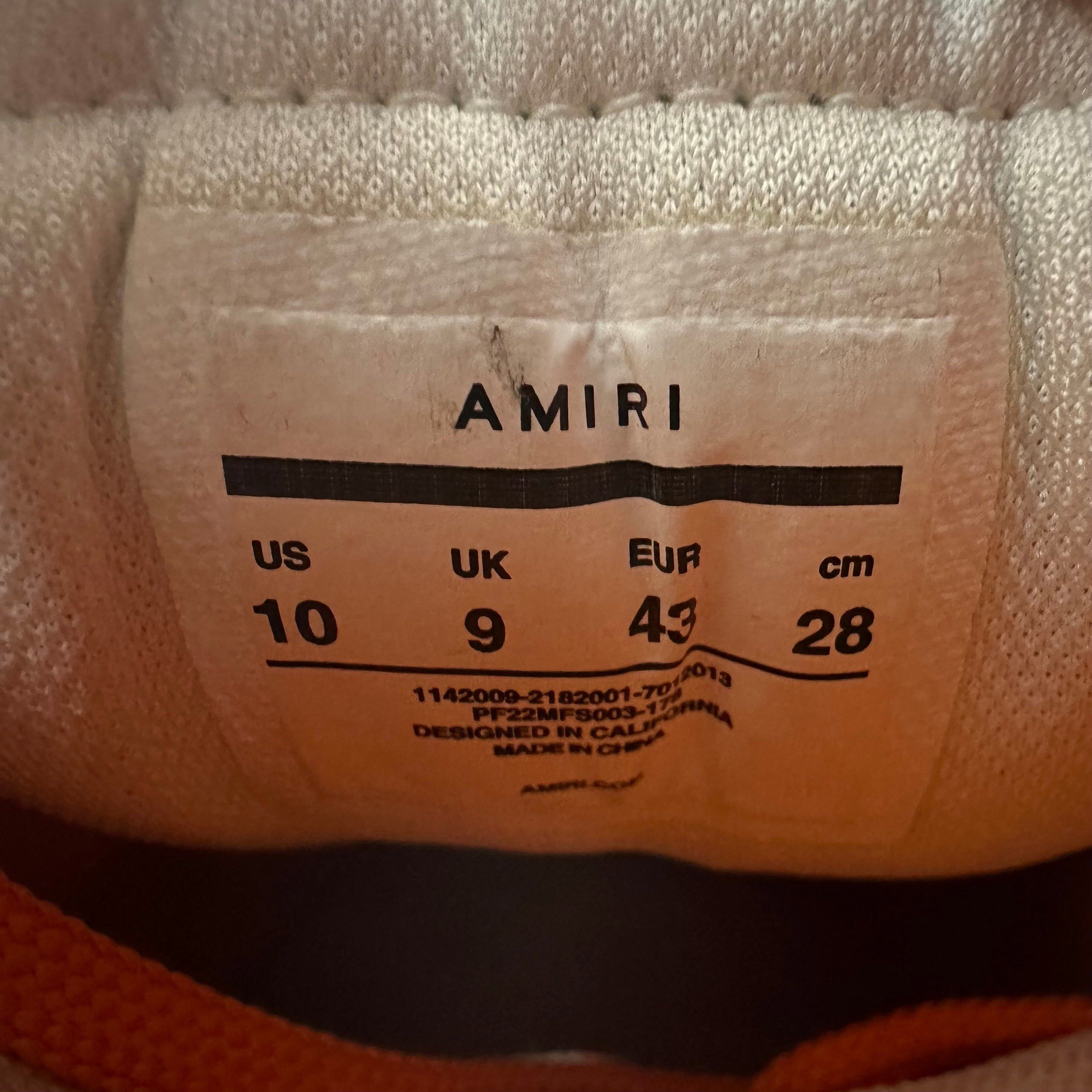 Amiri Amiri Orange Skeleton White Cream Sneaker Sz 10 (43) Size US 10 / EU 43 - 7 Thumbnail