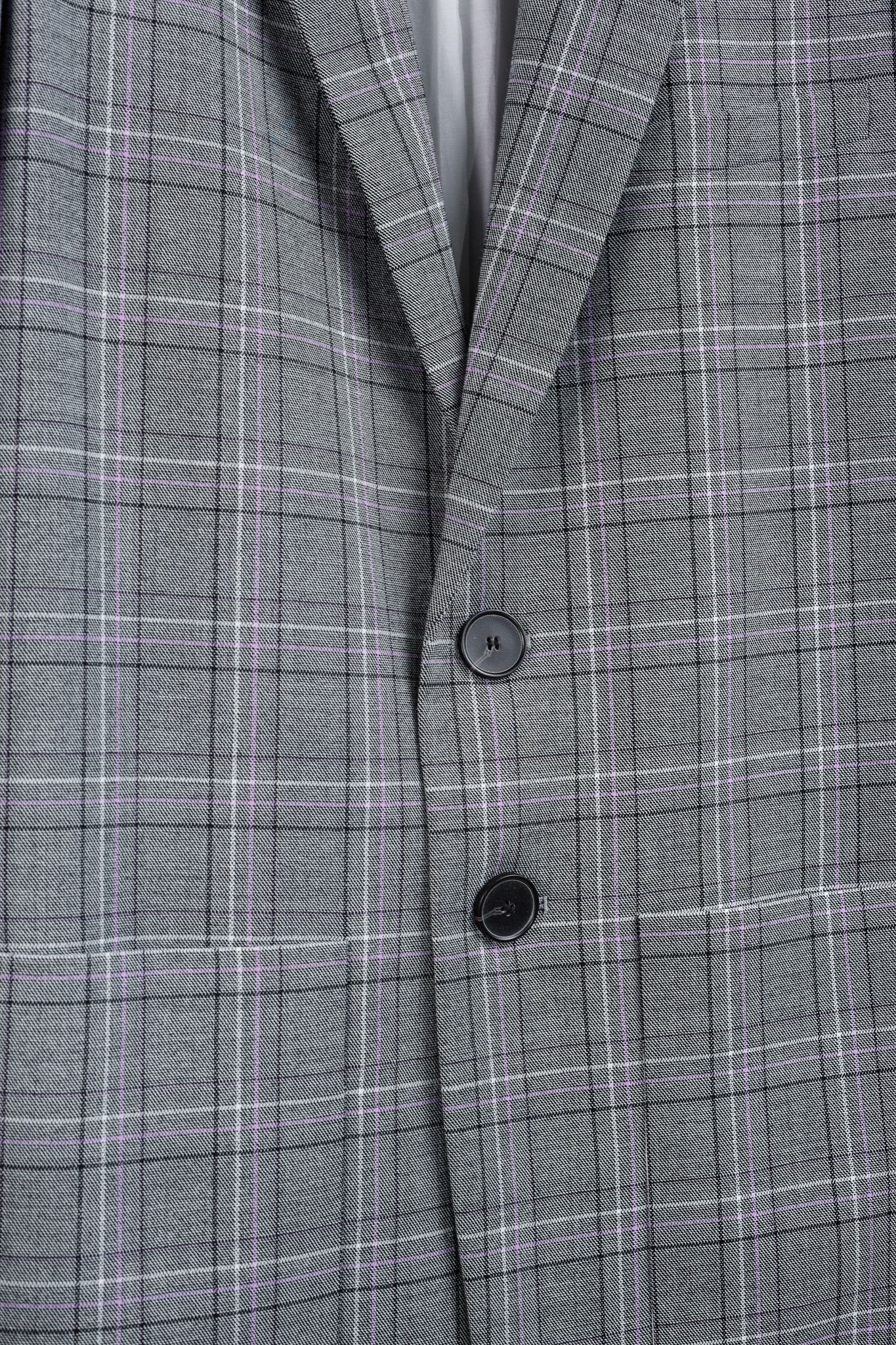 Tibi Tibi James Grey Black Purple Tartan Suiting Blazer Size M / US 6-8 / IT 42-44 - 7 Thumbnail