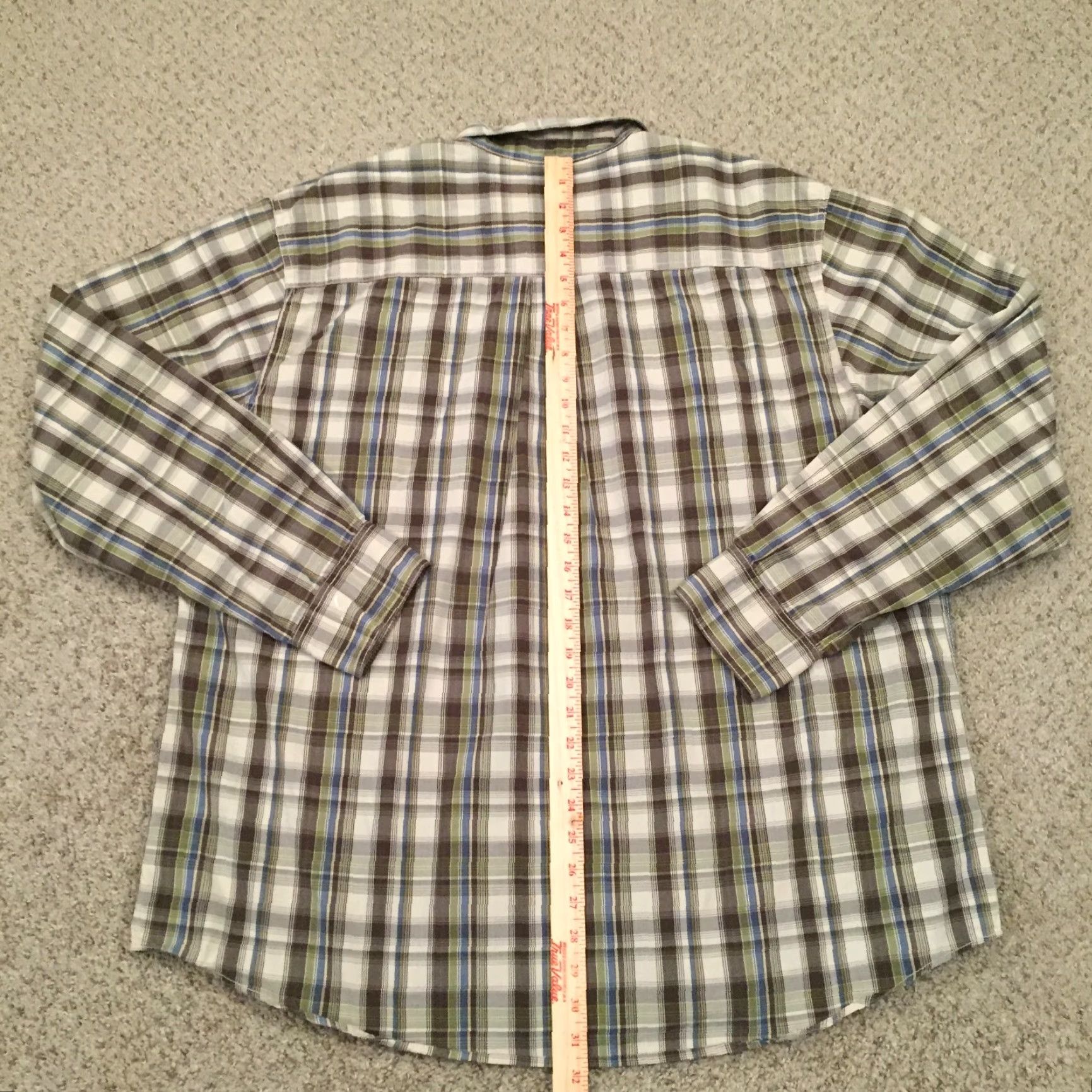 Vintage Ruff Hewn Shirt Mens XXL Green Plaid Long Sleeve Button-Up Shirt Mens Size US XXL / EU 58 / 5 - 6 Thumbnail