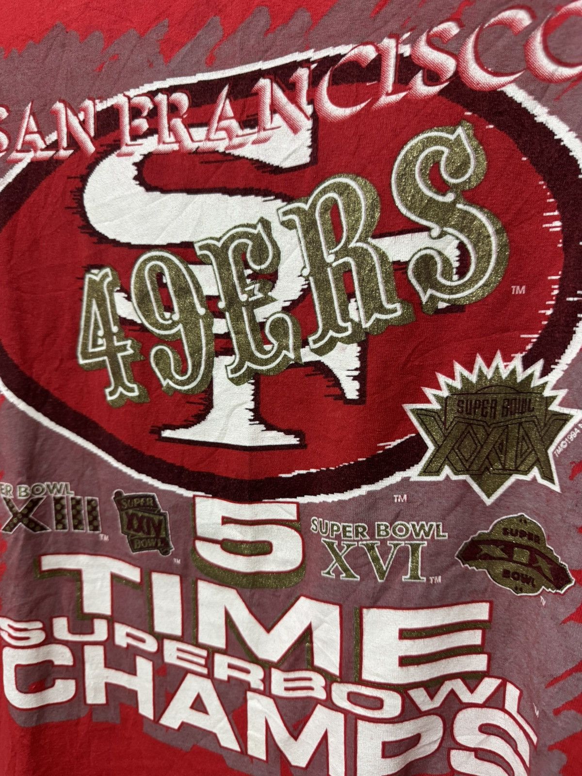 Vintage Vintage 49 Ers San Francisco Superbowl Champs T shirt Size US XL / EU 56 / 4 - 7 Thumbnail