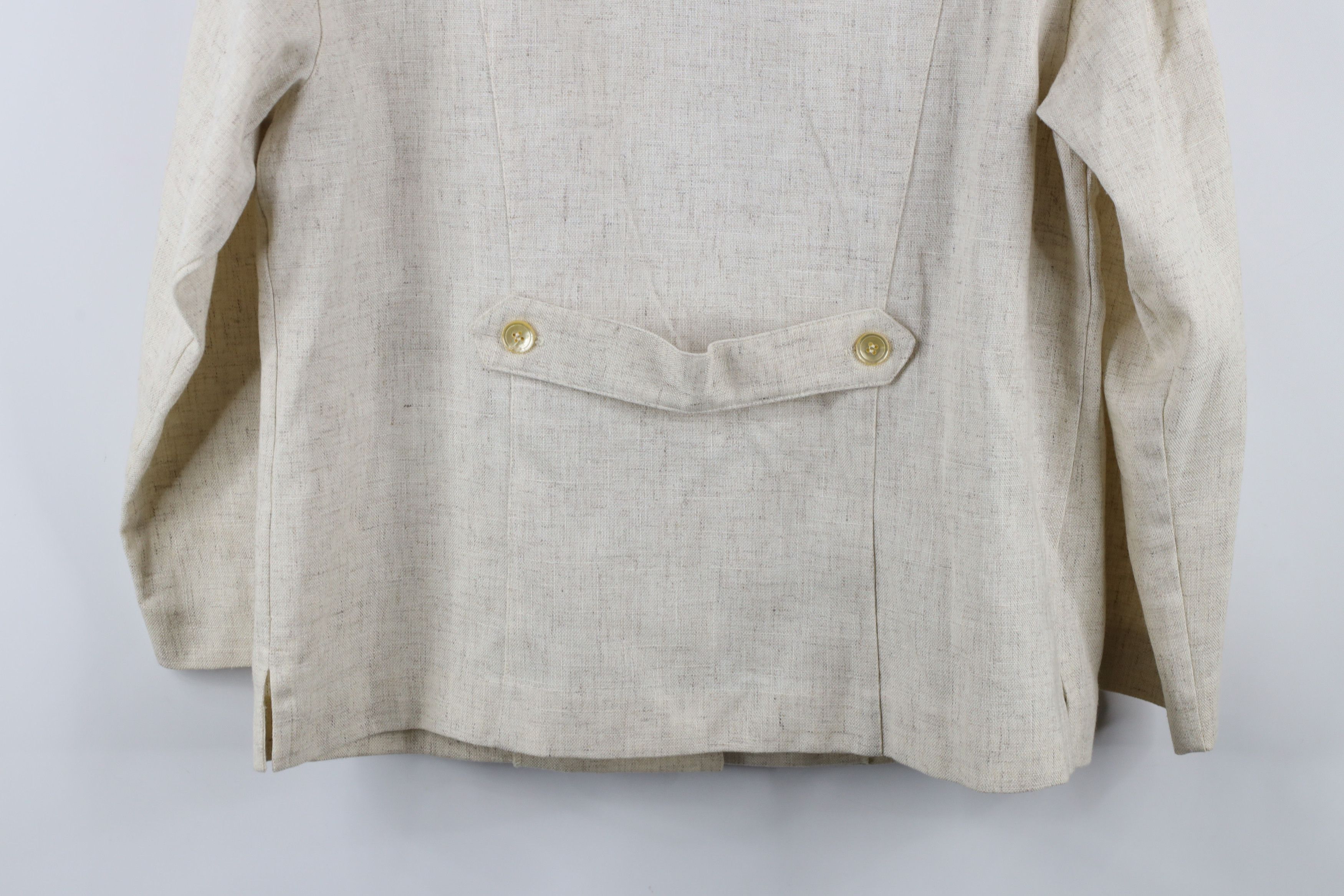 Vintage Vintage 90s Atomic Fleck Flax Linen Blend Blazer Jacket USA Size XXL / US 16-18 / IT 52-54 - 16 Thumbnail