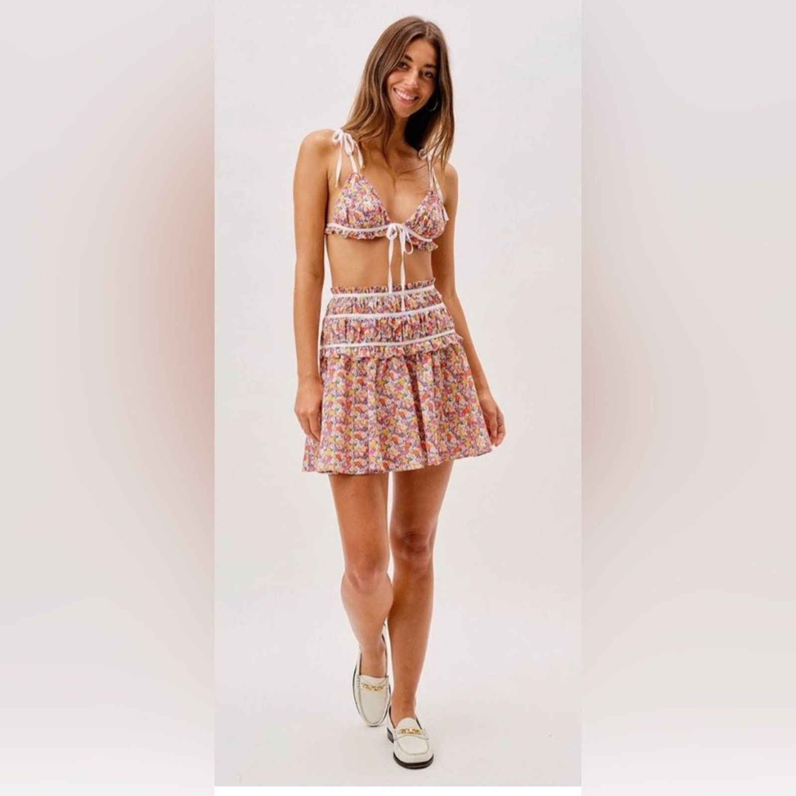 For Love & Lemons NWT For Love & Lemons $115 Floral Print Bralette Top Size XL Size XL / US 12-14 / IT 48-50 - 8 Thumbnail