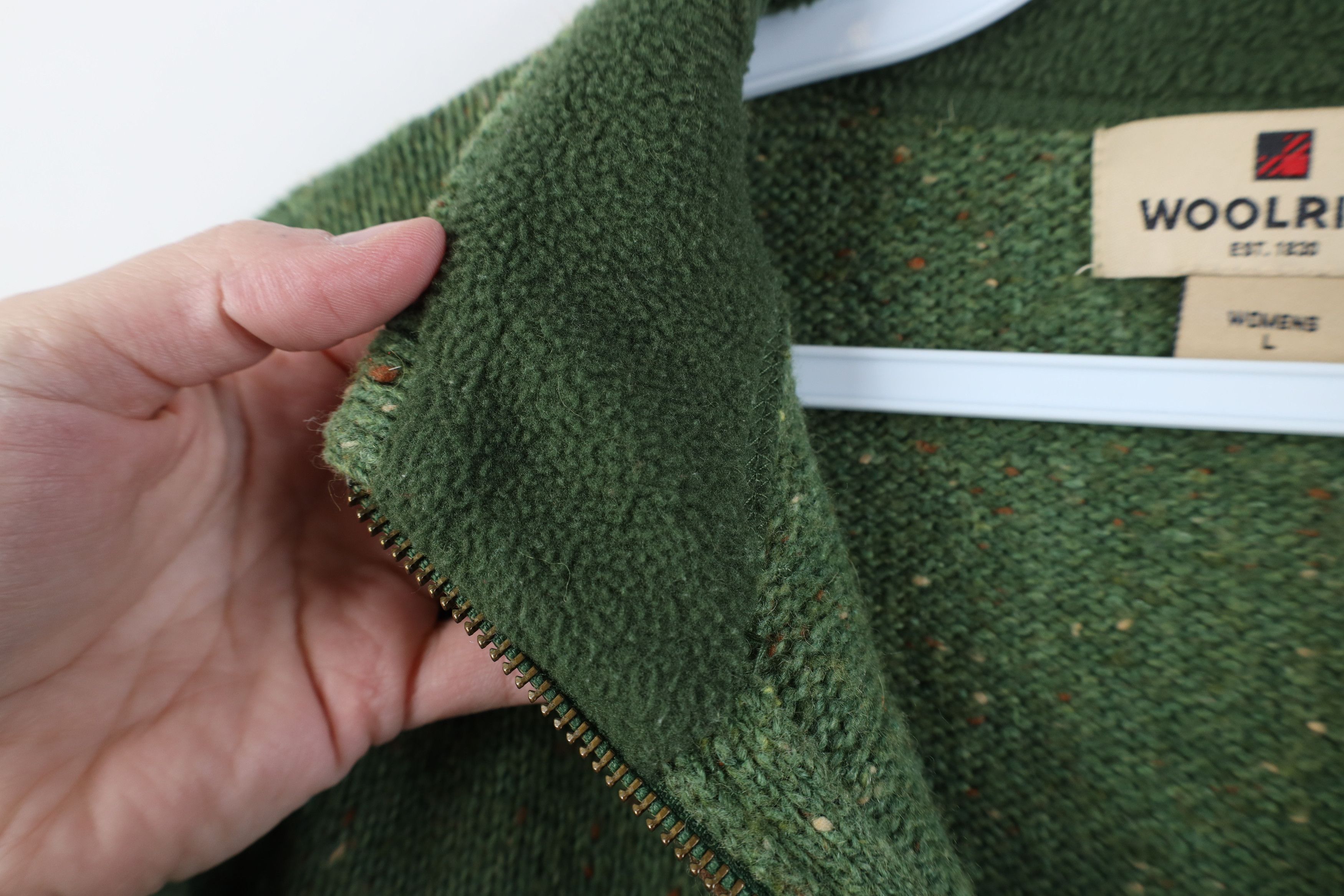Woolrich Woolen Mills Vintage Woolrich Earth Tone Fleck Wool Blend Zip Sweater Size US L / EU 52-54 / 3 - 5 Thumbnail