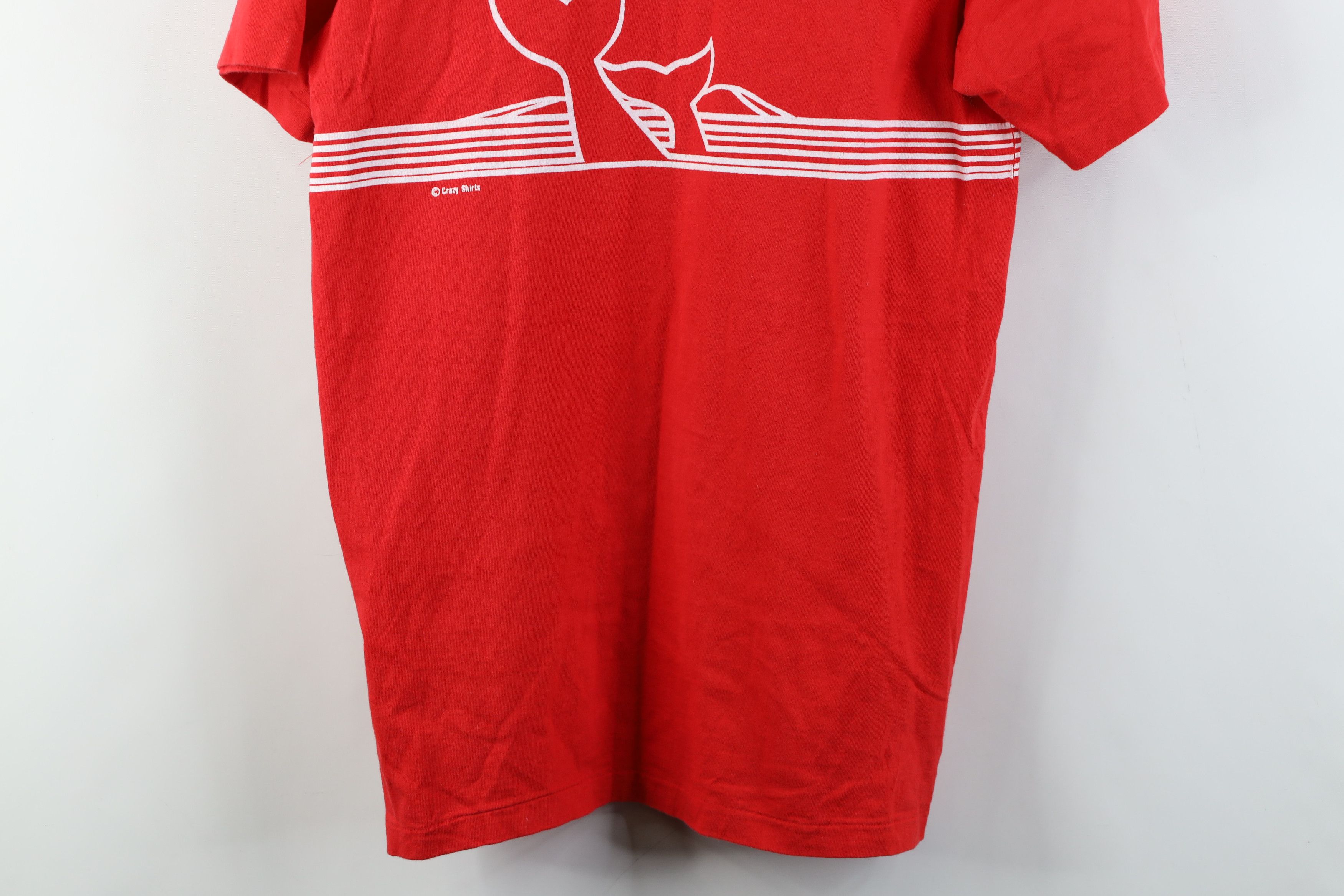 Vintage Vintage 70s Streetwear Maui Hawaii Whale T-Shirt Red USA Size M / US 6-8 / IT 42-44 - 15 Thumbnail