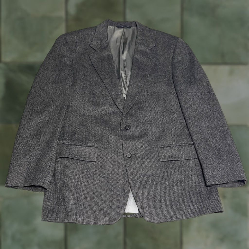 Brooks Brothers Brooks Brothers Blazer Mens 41R Gray Lambswool & Cashmere Two-Button Single Vent USA Size 42R - 1 Thumbnail