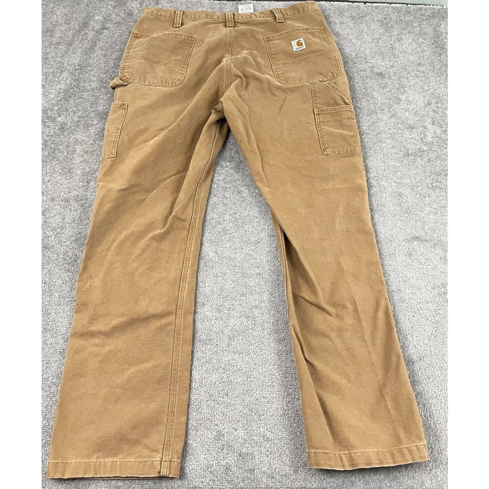 Carhartt Carhartt Pants Mens 38 x 34 Relaxed Brown Double Knee Canvas Workwear Size US 38 / EU 54 - 3 Thumbnail