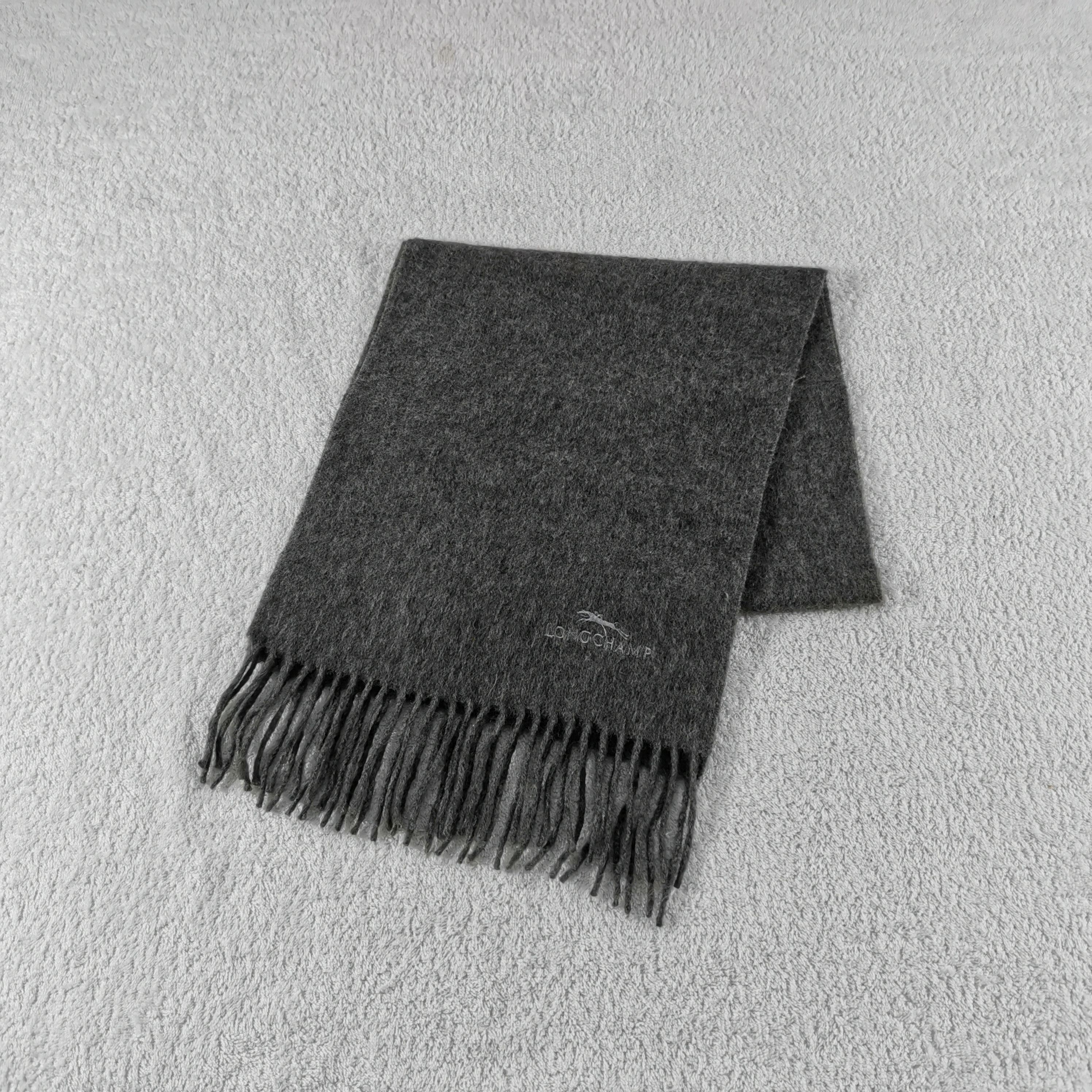 Longchamp Vintage Longchamp Scarf Fringe Muffler Winter Wool Scarves Size ONE SIZE - 4 Thumbnail