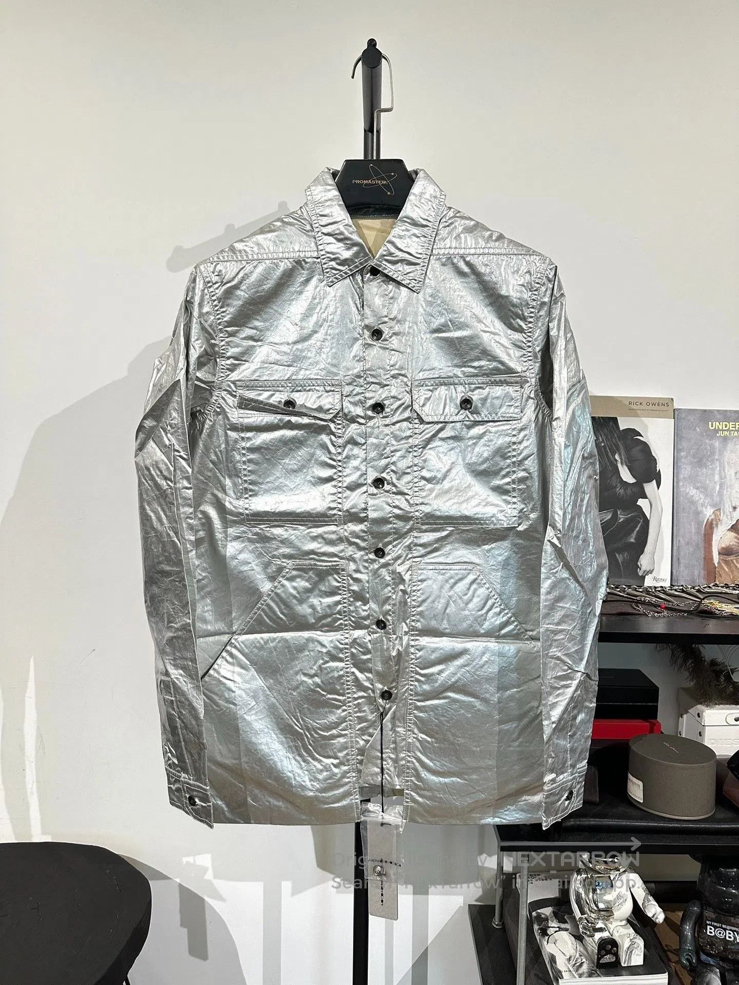 Rick Owens Drkshdw Rick Owens Drkshdw Silver Utility Jacket. Size US S / EU 44-46 / 1 - 1 Thumbnail