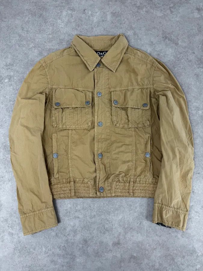 Dolce & Gabbana AW2004 Dolce & Gabbana Light Beige Military Utility Jacket Size US M / EU 48-50 / 2 - 1 Thumbnail