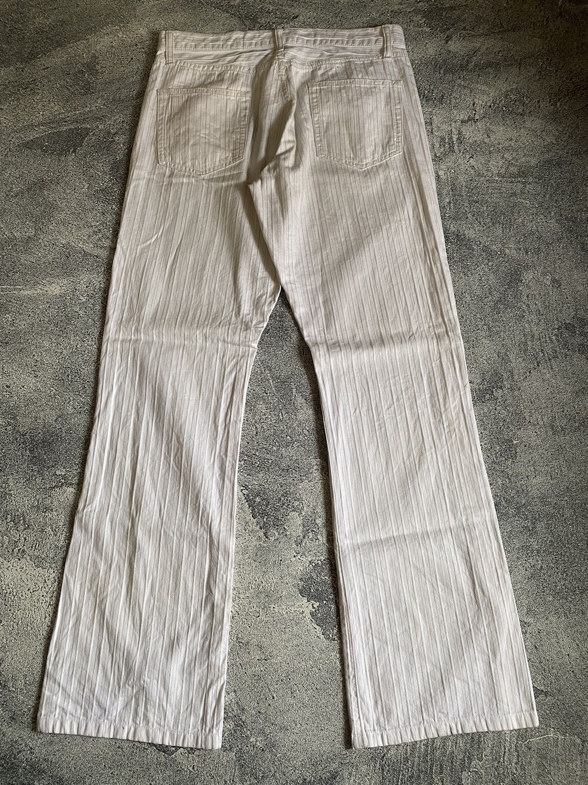 semanticdesign SEMANTIC DESIGN STRIPE FLARED TROUSERS PANTS Size US 32 / EU 48 - 7 Thumbnail