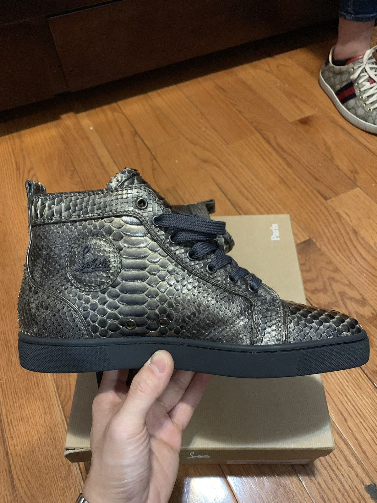 Christian Louboutin Christian Louboutin Flat Python High Top Sneakers 42 Size US 9 / EU 42 - 2 Thumbnail
