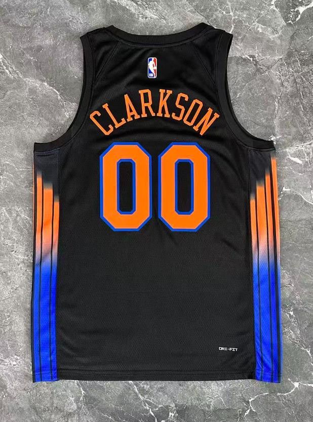 26 New York Knicks #00 Clarkson Jersey
