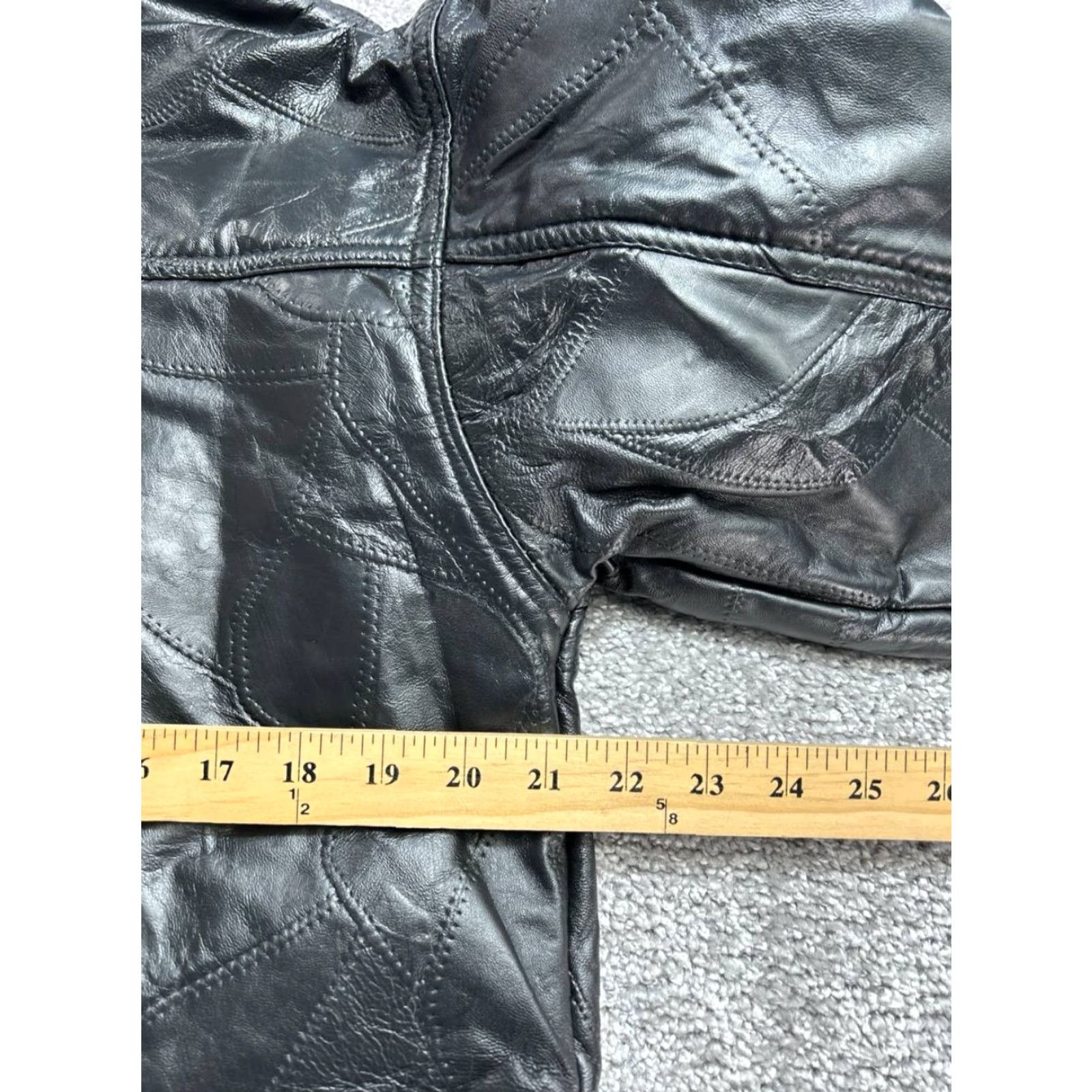 Vintage Vtg Anthony Richards Leather Jacket Womens M Black Patchwork Size M / US 6-8 / IT 42-44 - 6 Thumbnail
