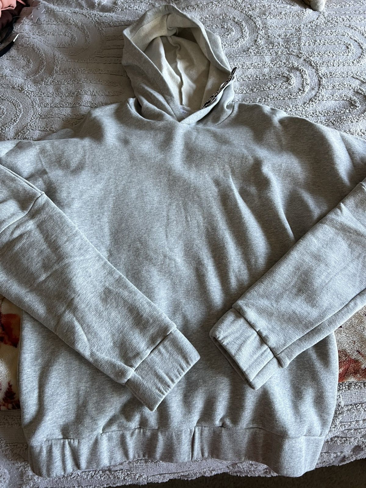 Asos Grey Blank Dropped-Shoulder Cropped Hoodie Size US XS / EU 42 / 0 - 1 Thumbnail