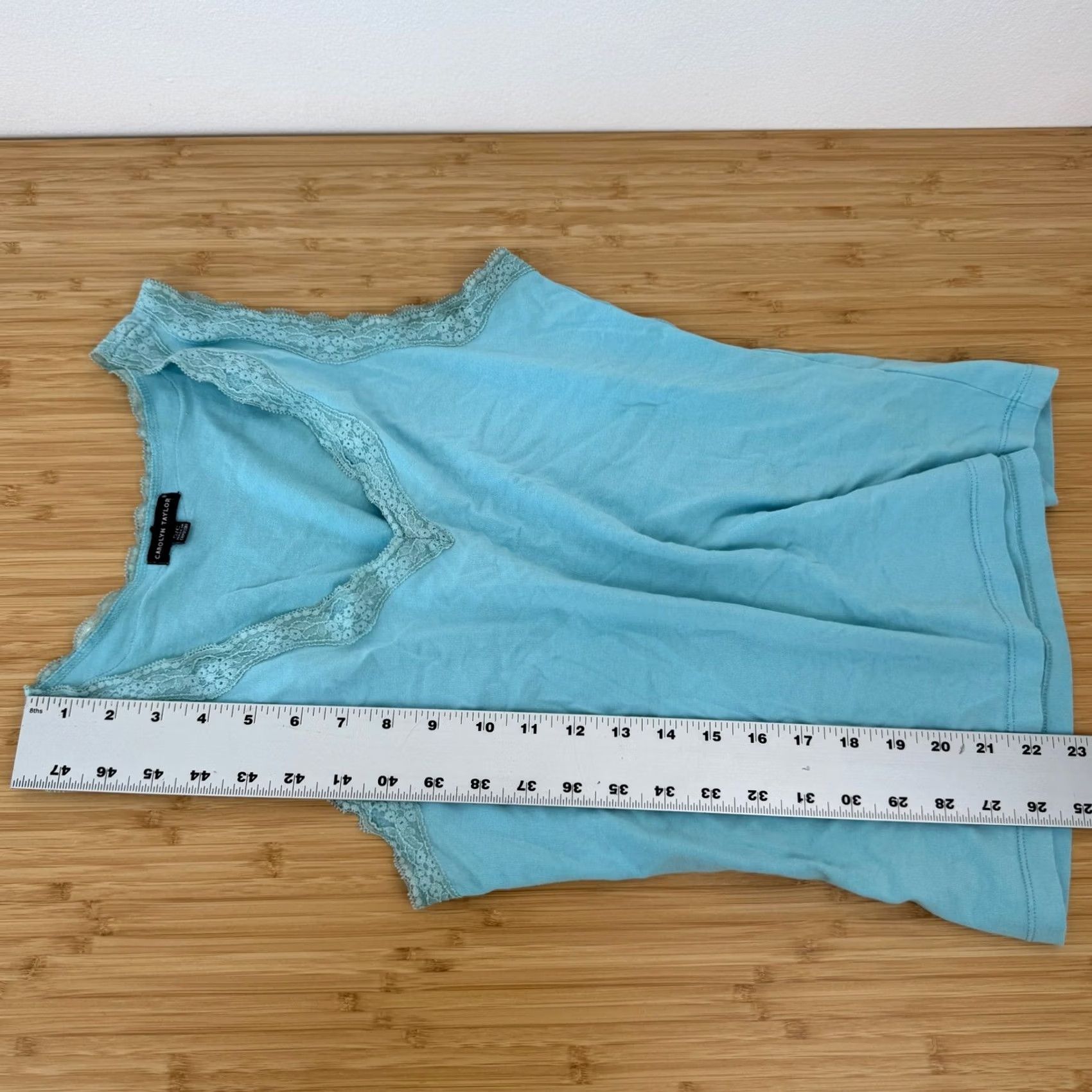 Vintage Carolyn Taylor Tank Top Womens Small S Blue Lace Trim Sleeveless Casual Size S / US 4 / IT 40 - 5 Thumbnail