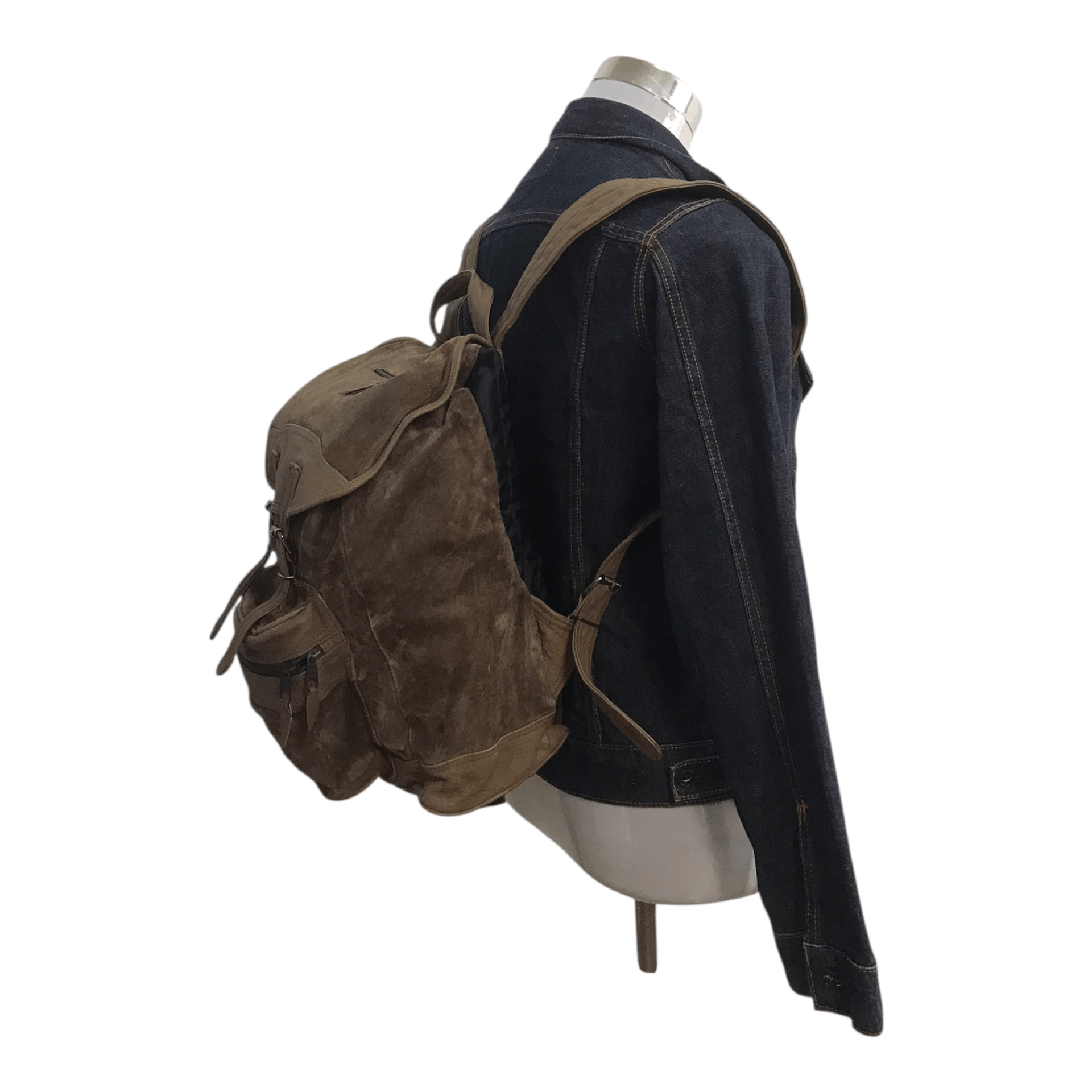 Leather Vintage Golden East Leather Brown Bagpack Size ONE SIZE - 3 Thumbnail
