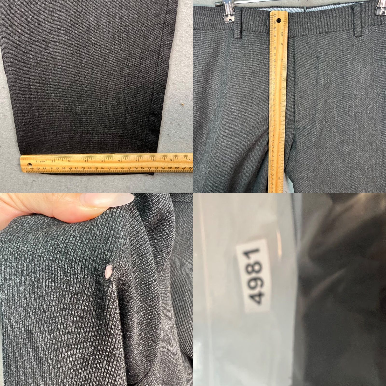 Tailorbyrd Tailorbyrd Mens Wool Blend Dress Pants 33 x 28 Charcoal Gray Flat Front 7/10 Gray Tailorbyrd Pants Mens 33x28 Dress Pants Size US 33 - 8 Thumbnail