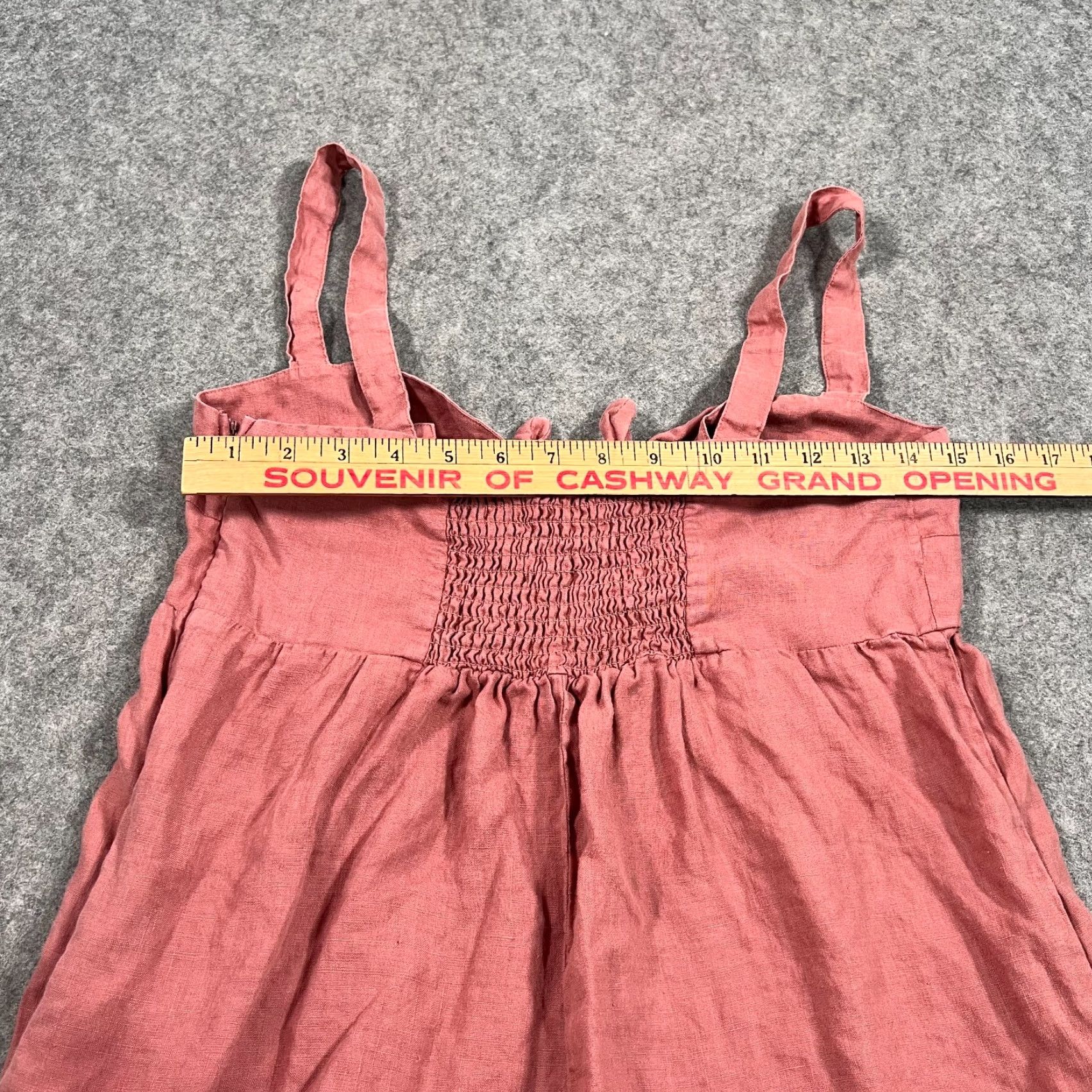 VINTAGE Faherty Tatiana Linen Jumpsuit One-Piece Sleeveless Women’s Medium Mauve Pink Bohemian Linen Twill 100% Linen Womens