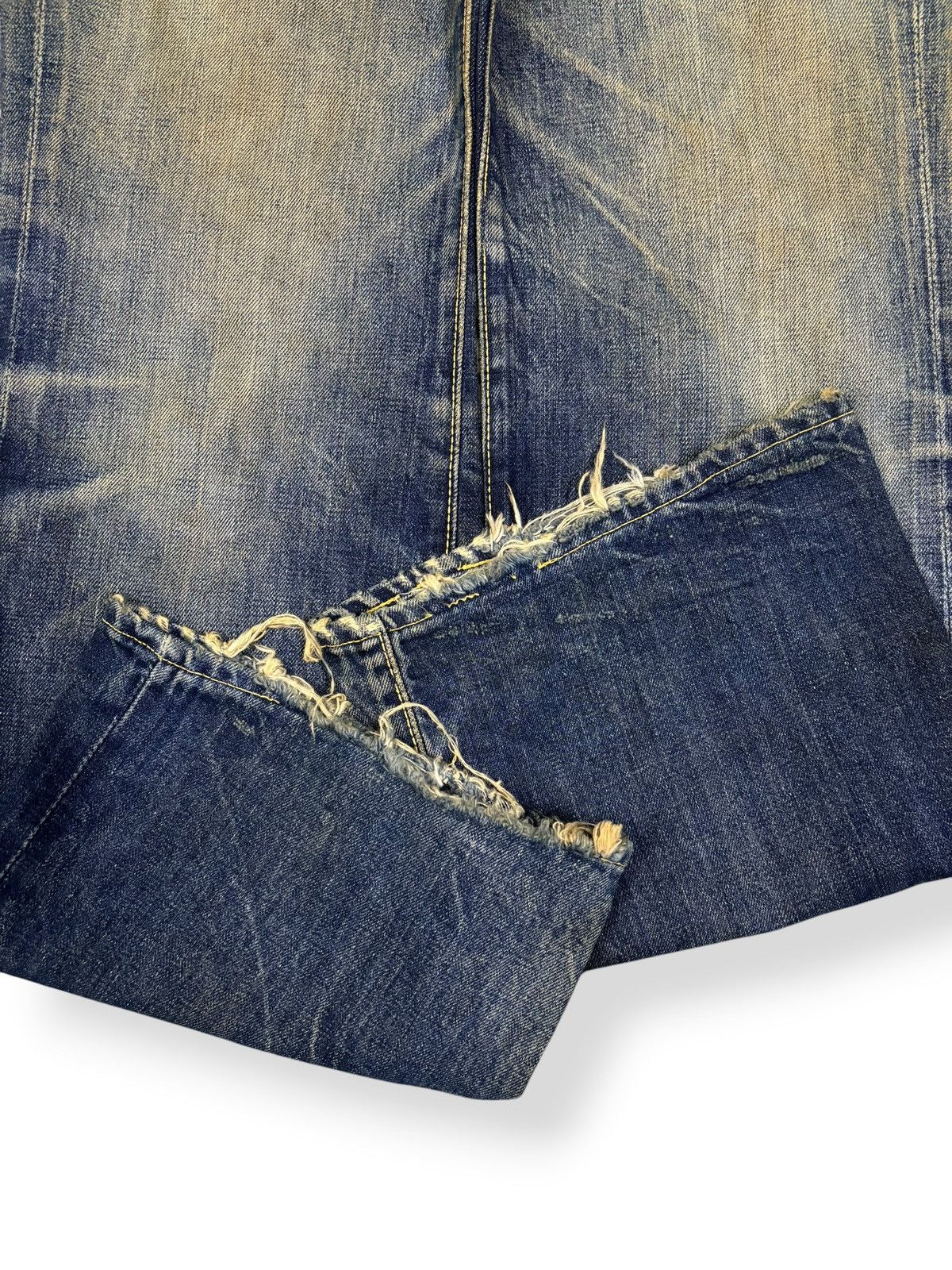 Sugar Cane Vintage 70s Big Stone Mud Wash Thrashed Distress Flare Jeans Size US 29 - 9 Thumbnail