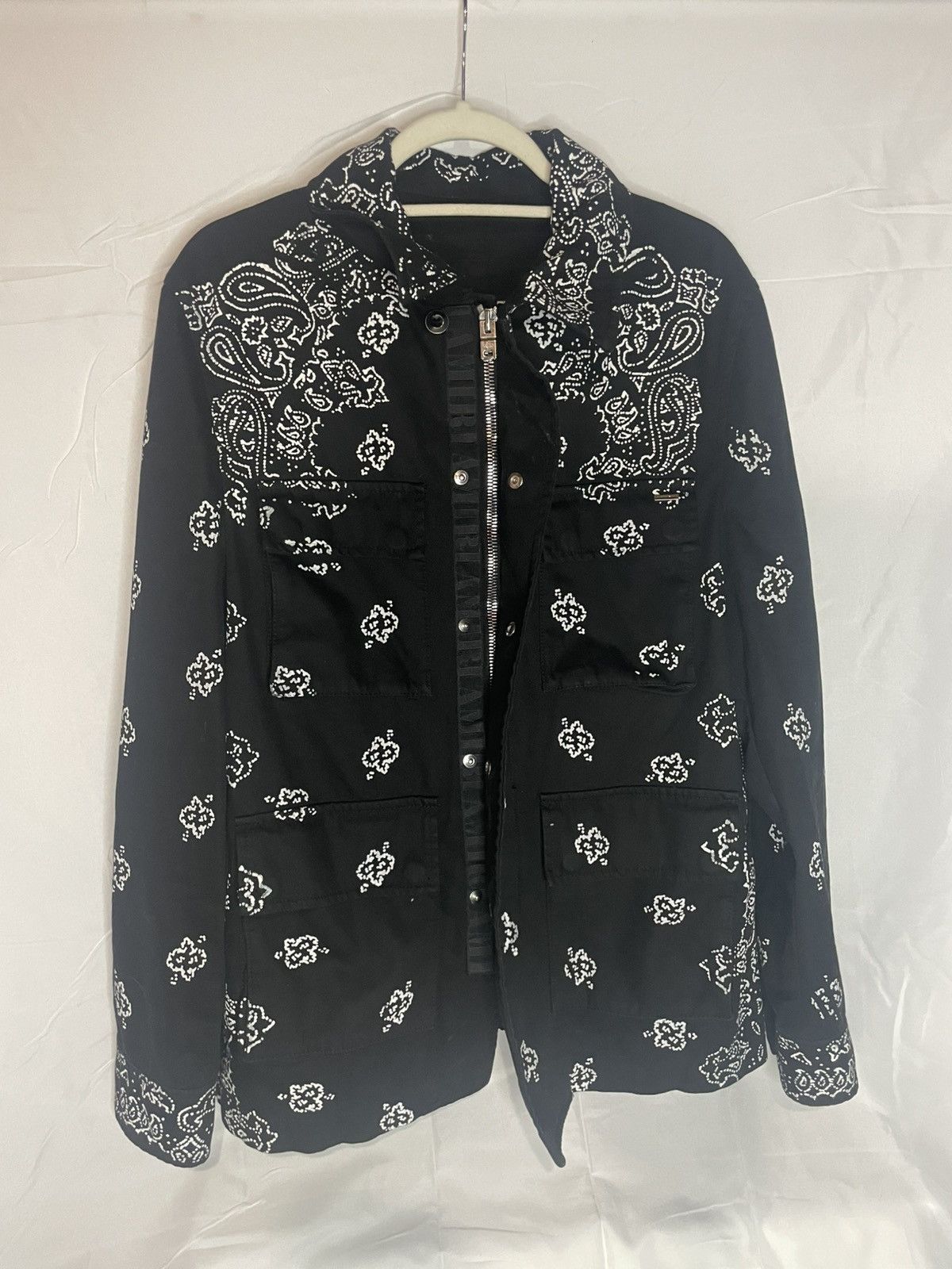 Amiri 2024 Zip Up AMIRI Bleach Bandana Denim Trucker Jacket NWT Size US M / EU 48-50 / 2 - 1 Thumbnail