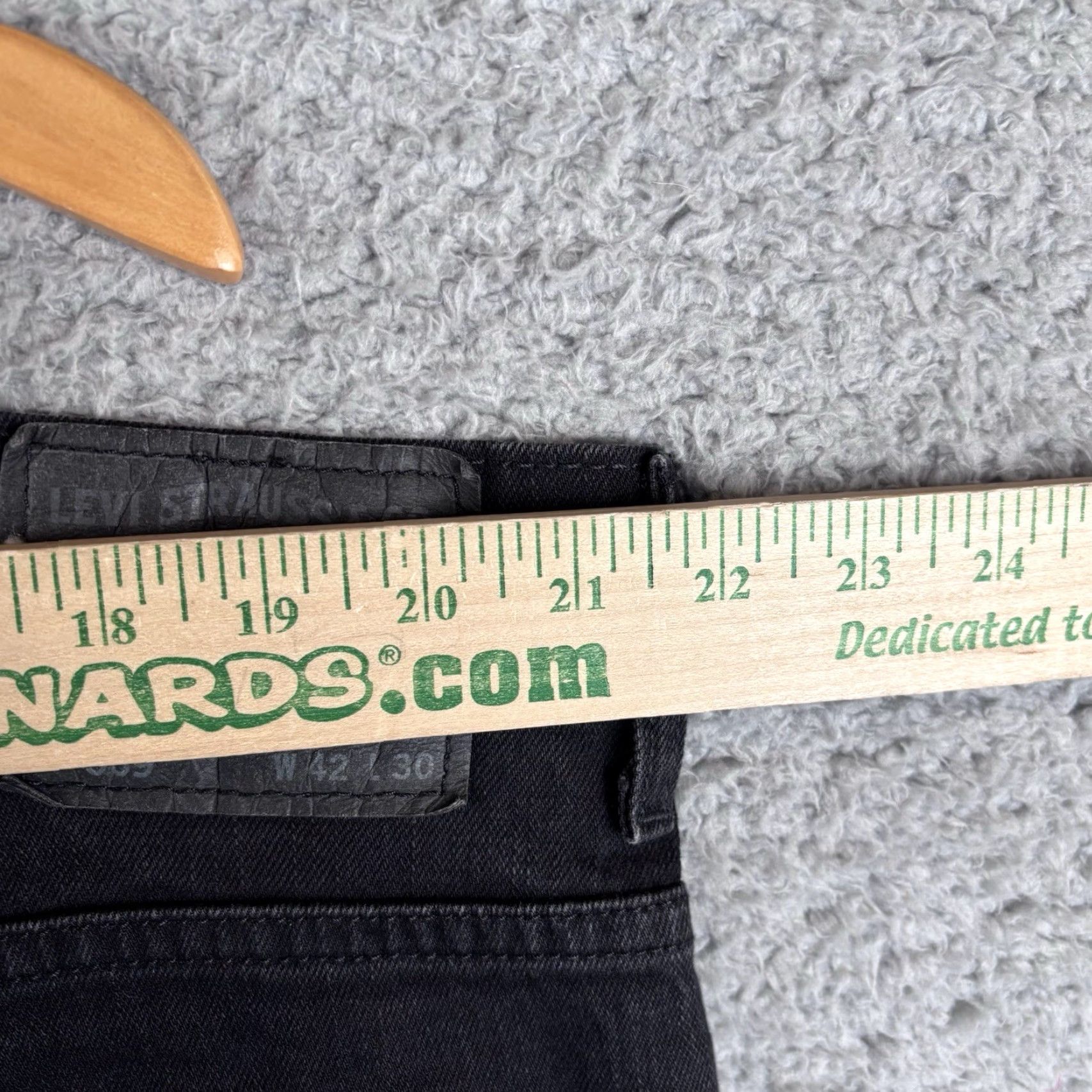 Levi's Levi's 569 Jeans Mens 42x30 Black Straight Fit Denim Cotton Baggy Y2K Jeans Mens 42 Black Straight 5-Pocket Denim Size US 42 / EU 58 - 5 Thumbnail