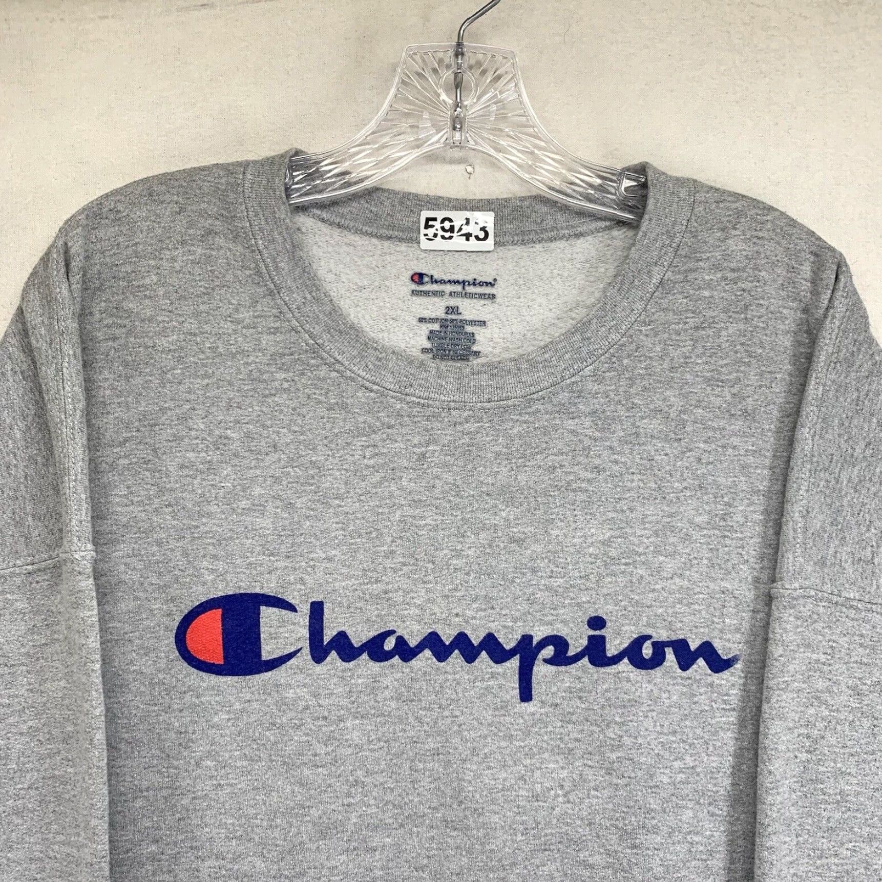 Champion Champion Crewneck Sweatshirt Unisex XL Gray 90s Graphic Print Sport Fleece Pullover Size US XL / EU 56 / 4 - 4 Thumbnail