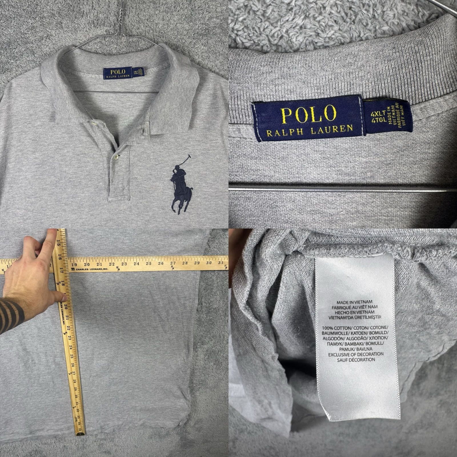 Polo Ralph Lauren Polo Ralph Lauren Shirt Men 4XLT Polo Big Pony Cotton Short Sleeve Preppy Size US XXL / EU 58 / 5 - 8 Thumbnail