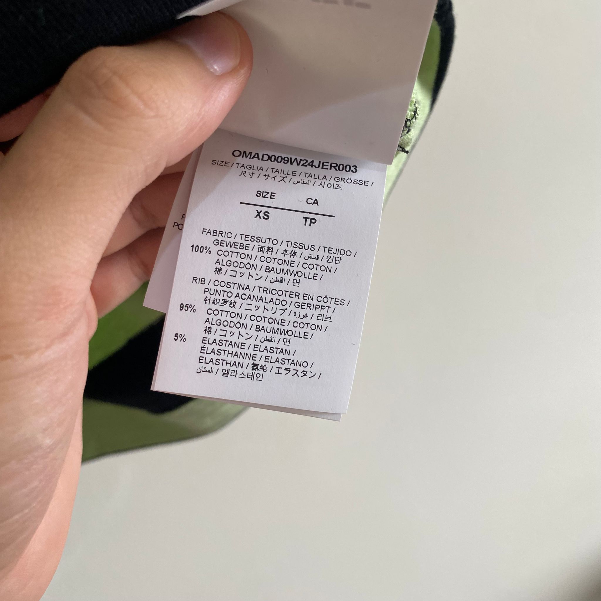 Off-White Black and Green Striped Logo Oversized Polo Size US XS / EU 42 / 0 - 4 Thumbnail