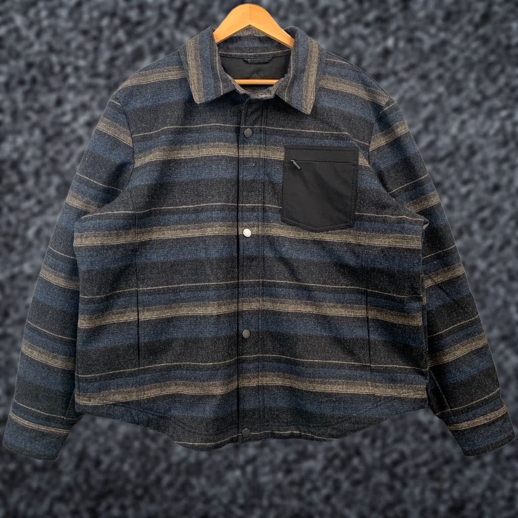 Pendleton Pendleton Jacket Men’s 2XL Blue Tan Gray Striped Wool Blend Insulated Zip Snap Size US XXL / EU 58 / 5 - 1 Thumbnail