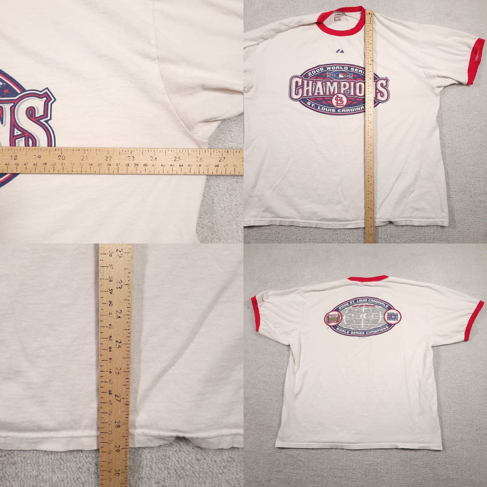 Vintage VINTAGE Cardinals Shirt Mens 2X White Ringer 2006 World Series Champions MLB Y2K Size US XXL / EU 58 / 5 - 8 Thumbnail